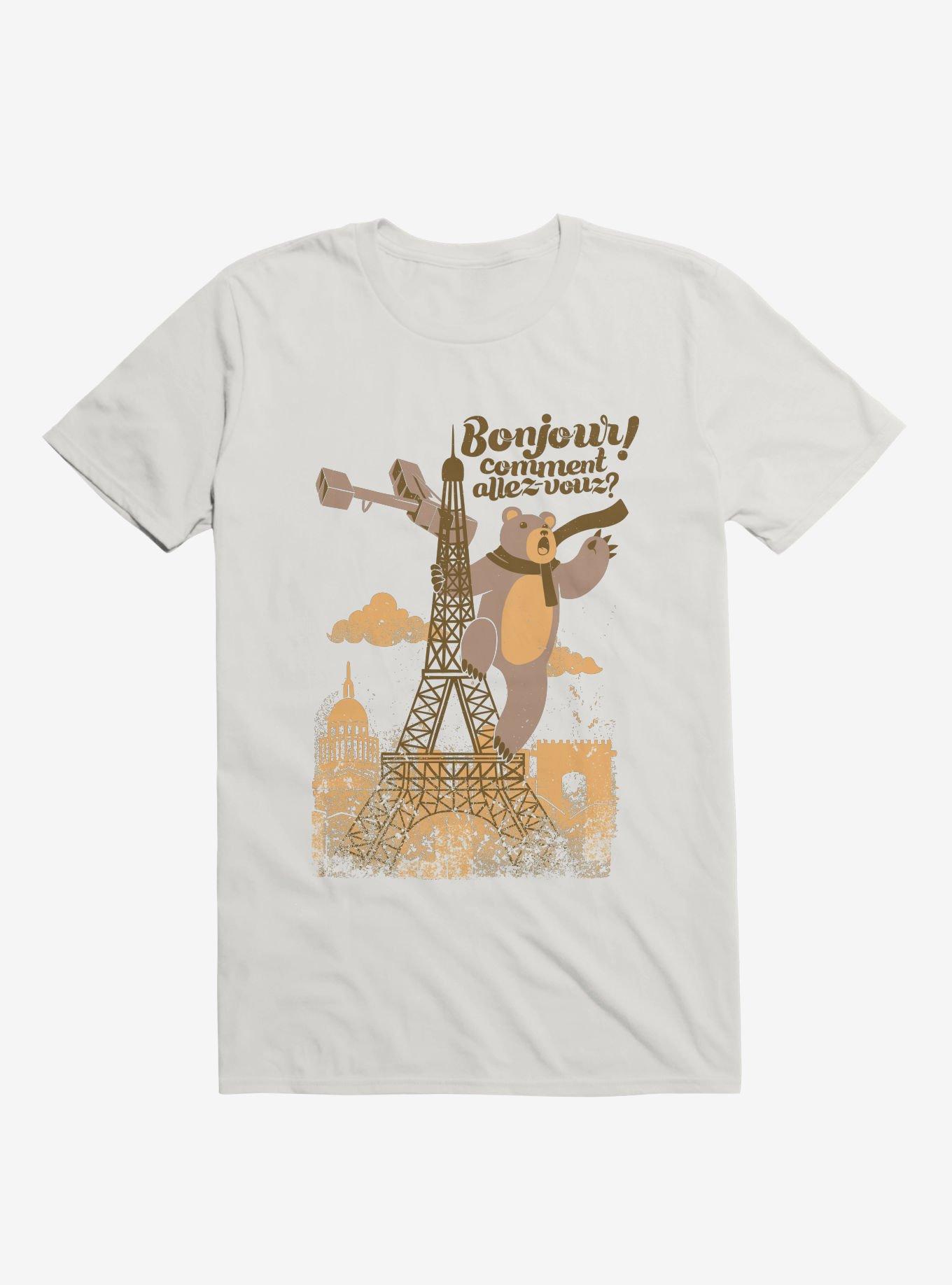 Paris King Kong Bear Eiffel Tower T-Shirt, , hi-res