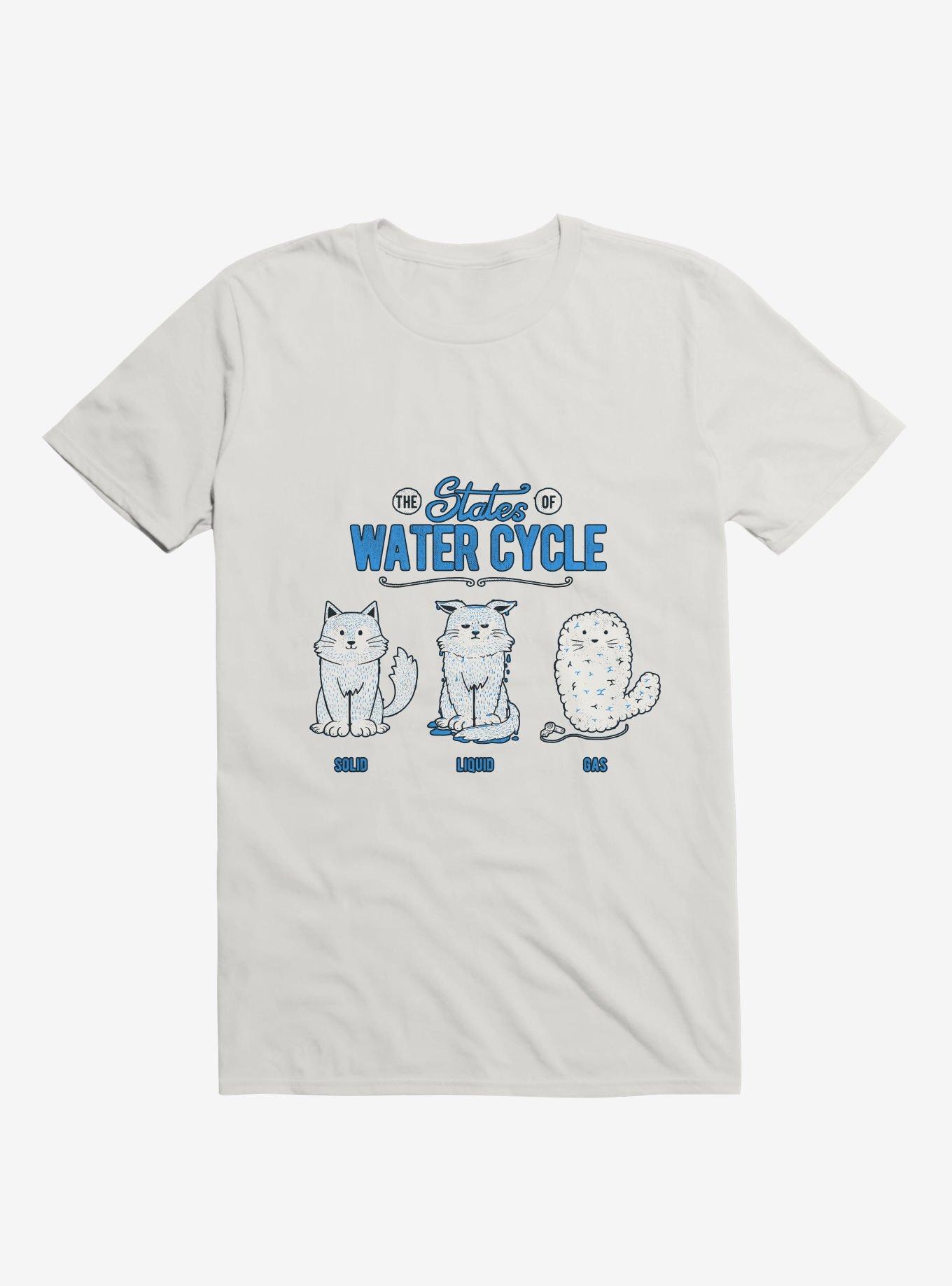 The States of the Water Cycle  T-Shirt, WHITE, hi-res