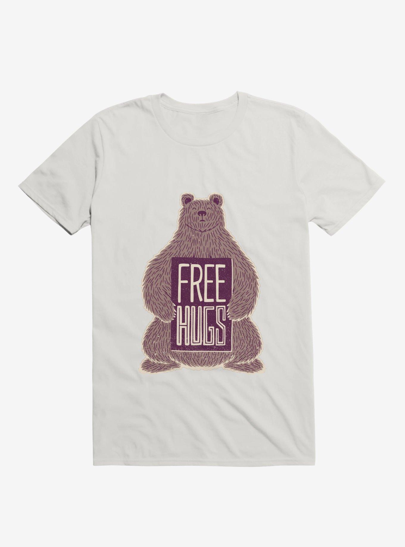 Free Hugs Bear T-Shirt, WHITE, hi-res