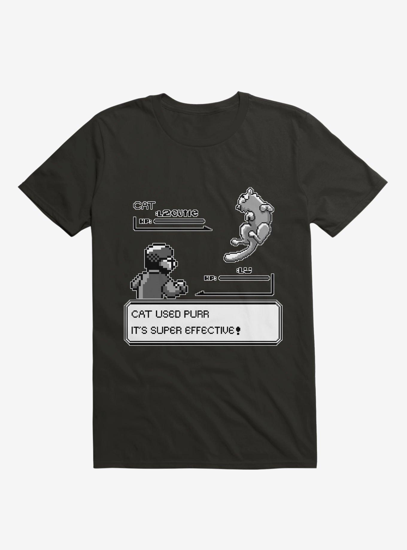 It's Super Effective Cat T-Shirt, BLACK, hi-res