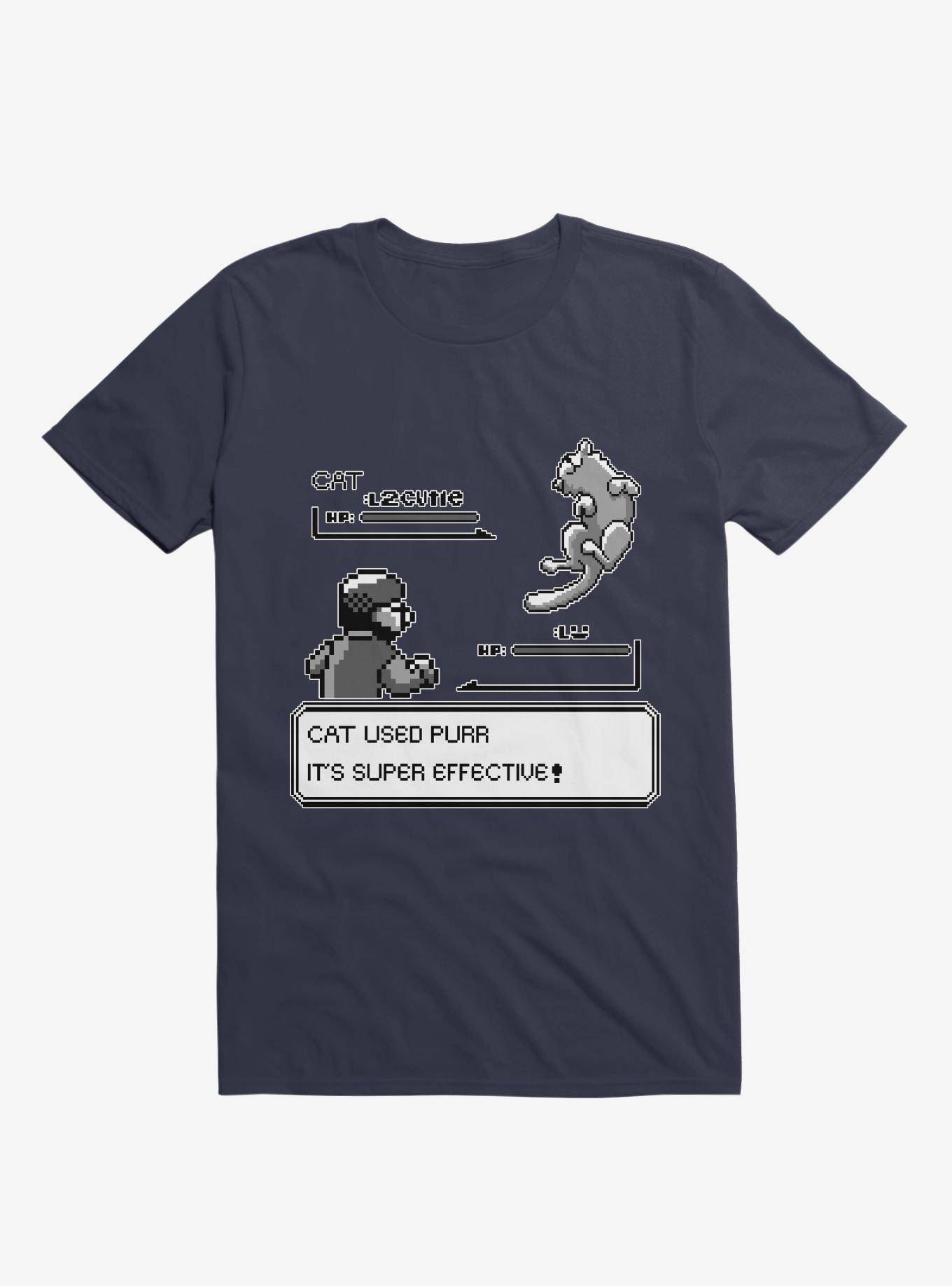 It's Super Effective Cat T-Shirt, NAVY, hi-res