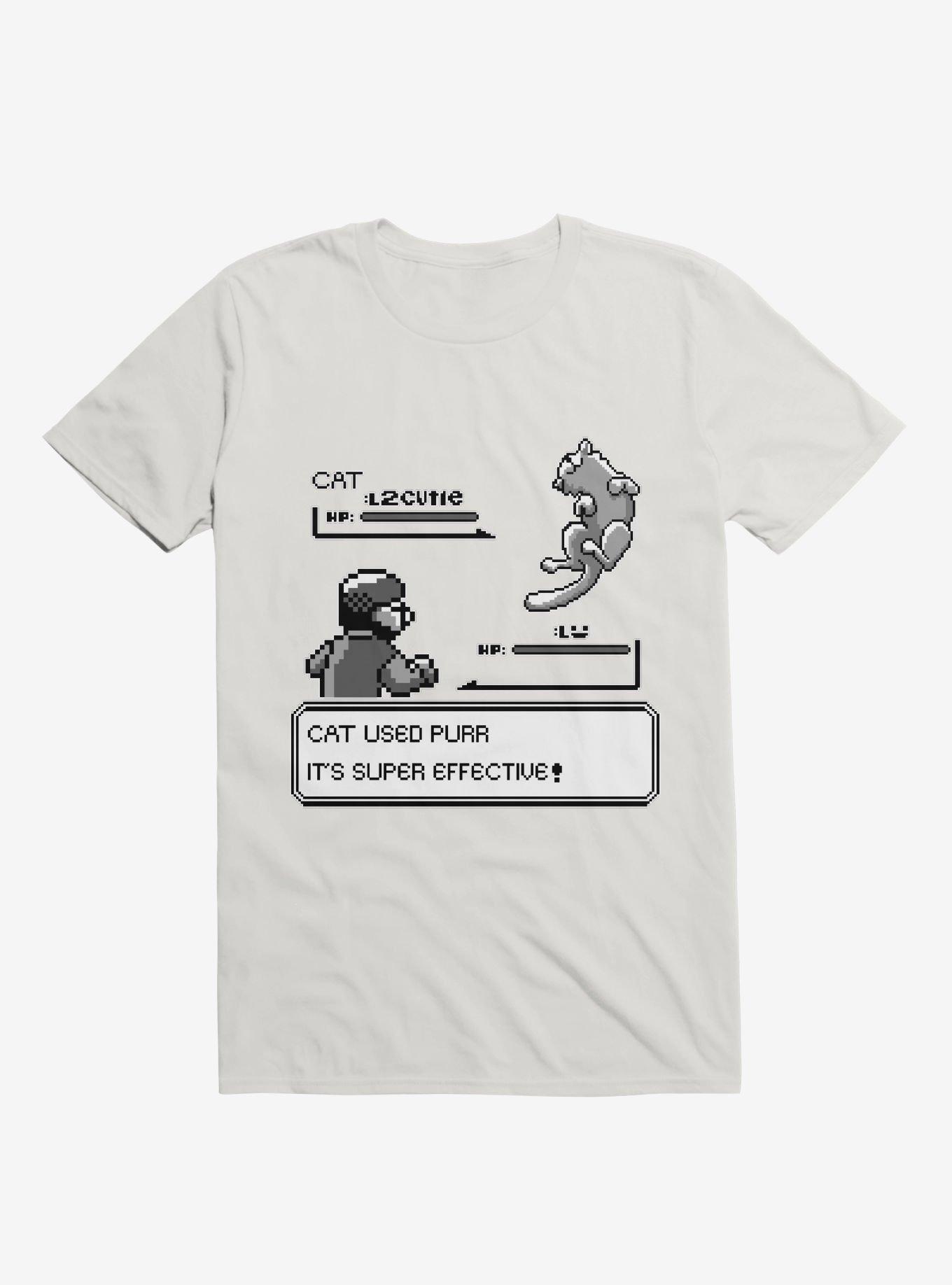 It's Super Effective Cat T-Shirt, WHITE, hi-res