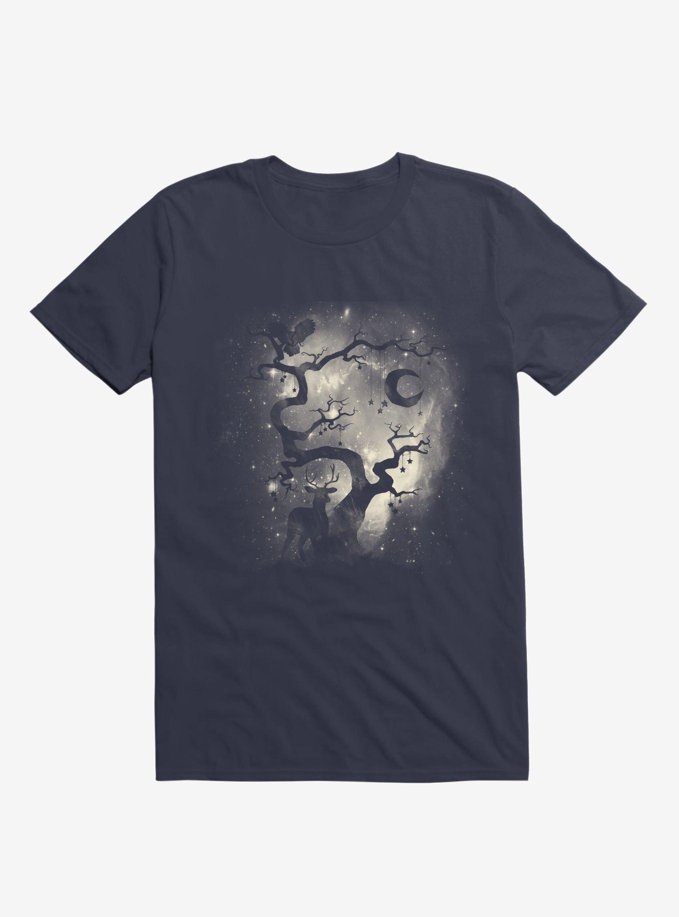 Stardust Forest T-Shirt, NAVY, hi-res