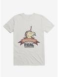 Unicorn Believe And It's Real T-Shirt, WHITE, hi-res