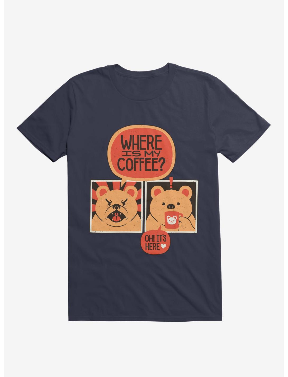 Where is my Coffee T-Shirt, NAVY, hi-res