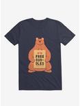 Cute Bear Free Cuddles Orange T-Shirt, NAVY, hi-res