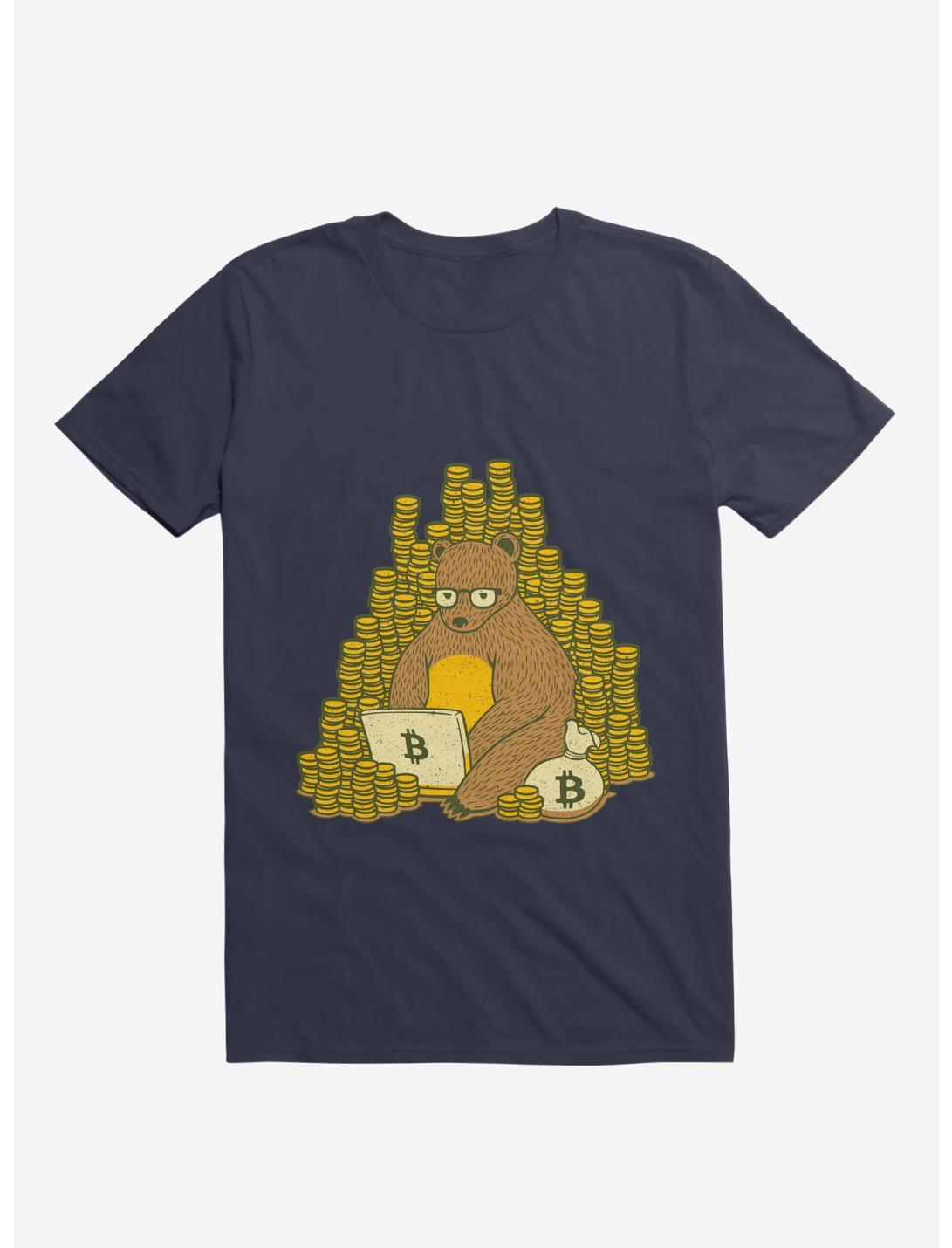 Bitcoin Miner Bear T-Shirt, NAVY, hi-res