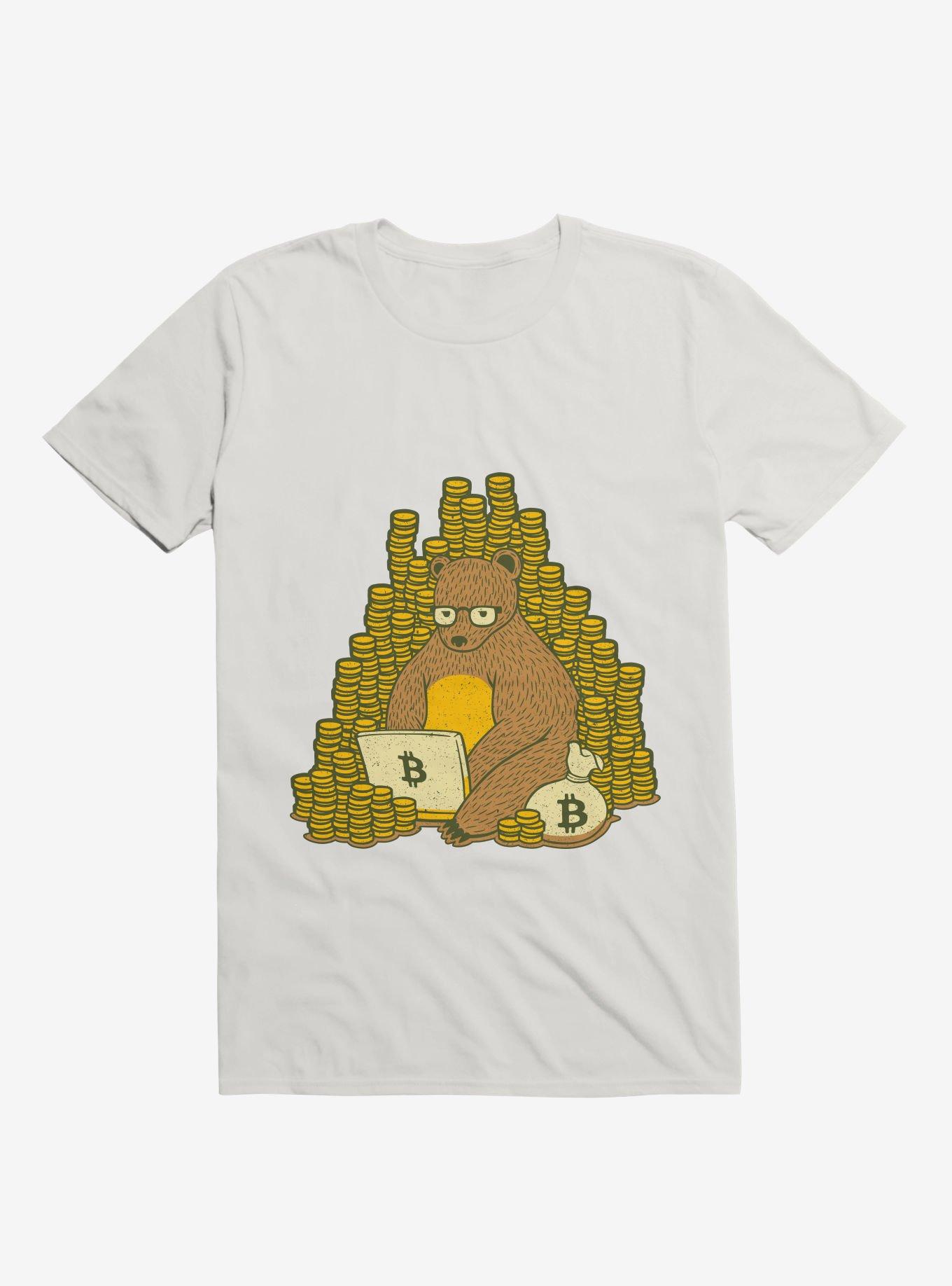 Bitcoin Miner Bear T-Shirt, WHITE, hi-res