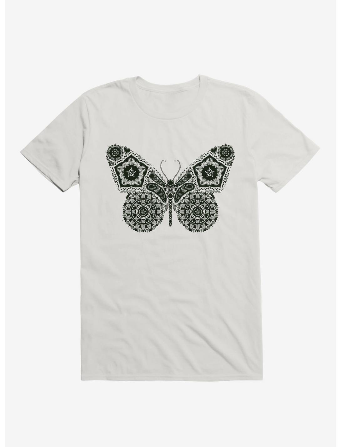 Ornamental Butterfly T-Shirt, WHITE, hi-res