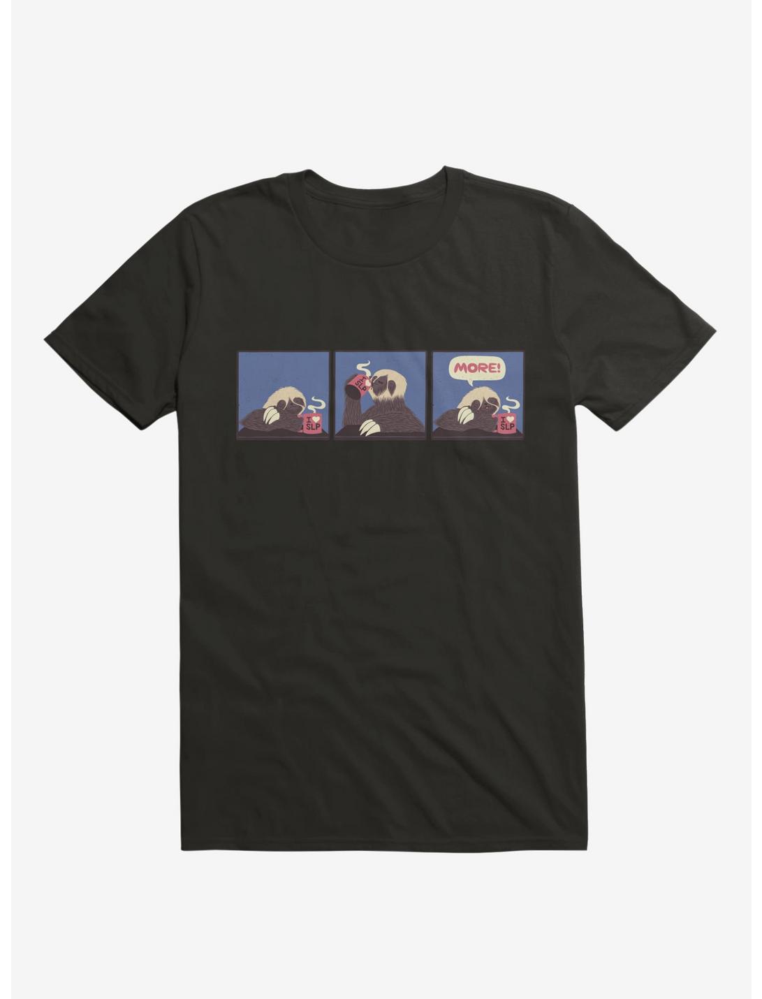 Sloth Coffee T-Shirt, BLACK, hi-res