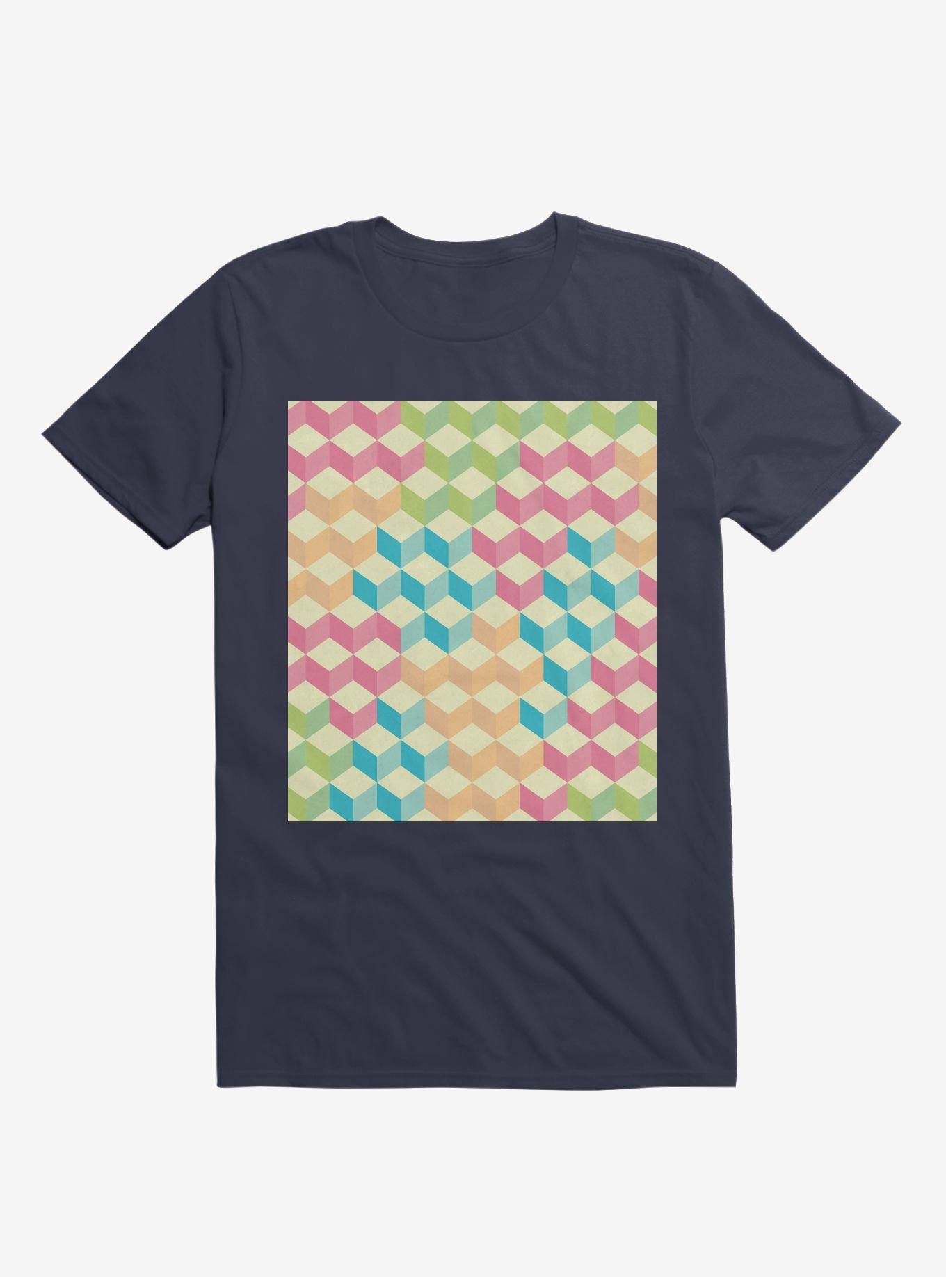 Sugar Cubes Geometric Pattern T-Shirt, , hi-res