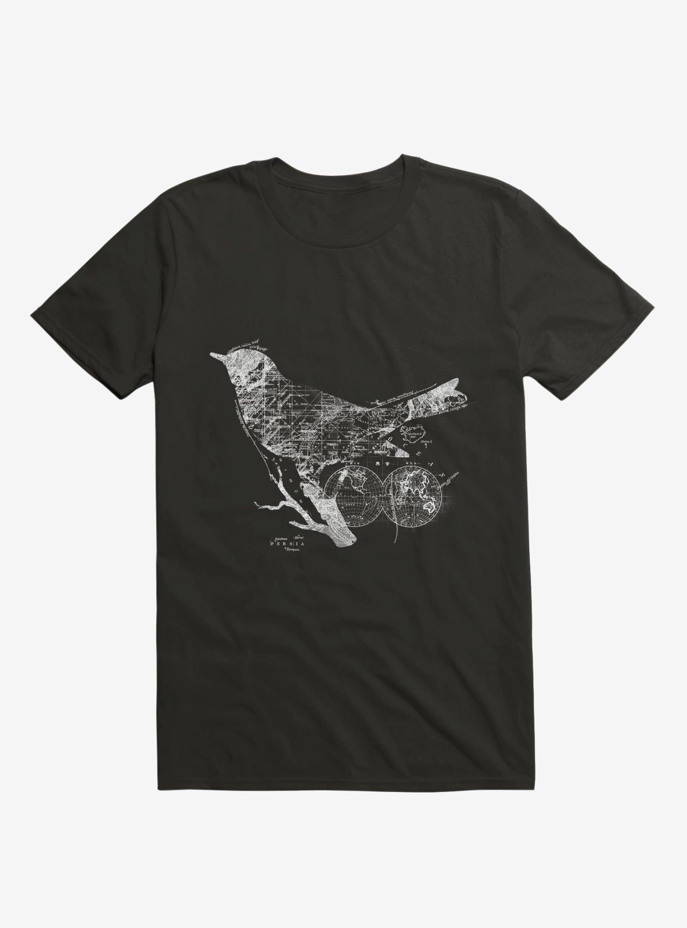 Bird Wanderlust T-Shirt, BLACK, hi-res