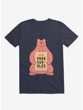 Cute Bear Free Cuddles Pink T-Shirt, NAVY, hi-res