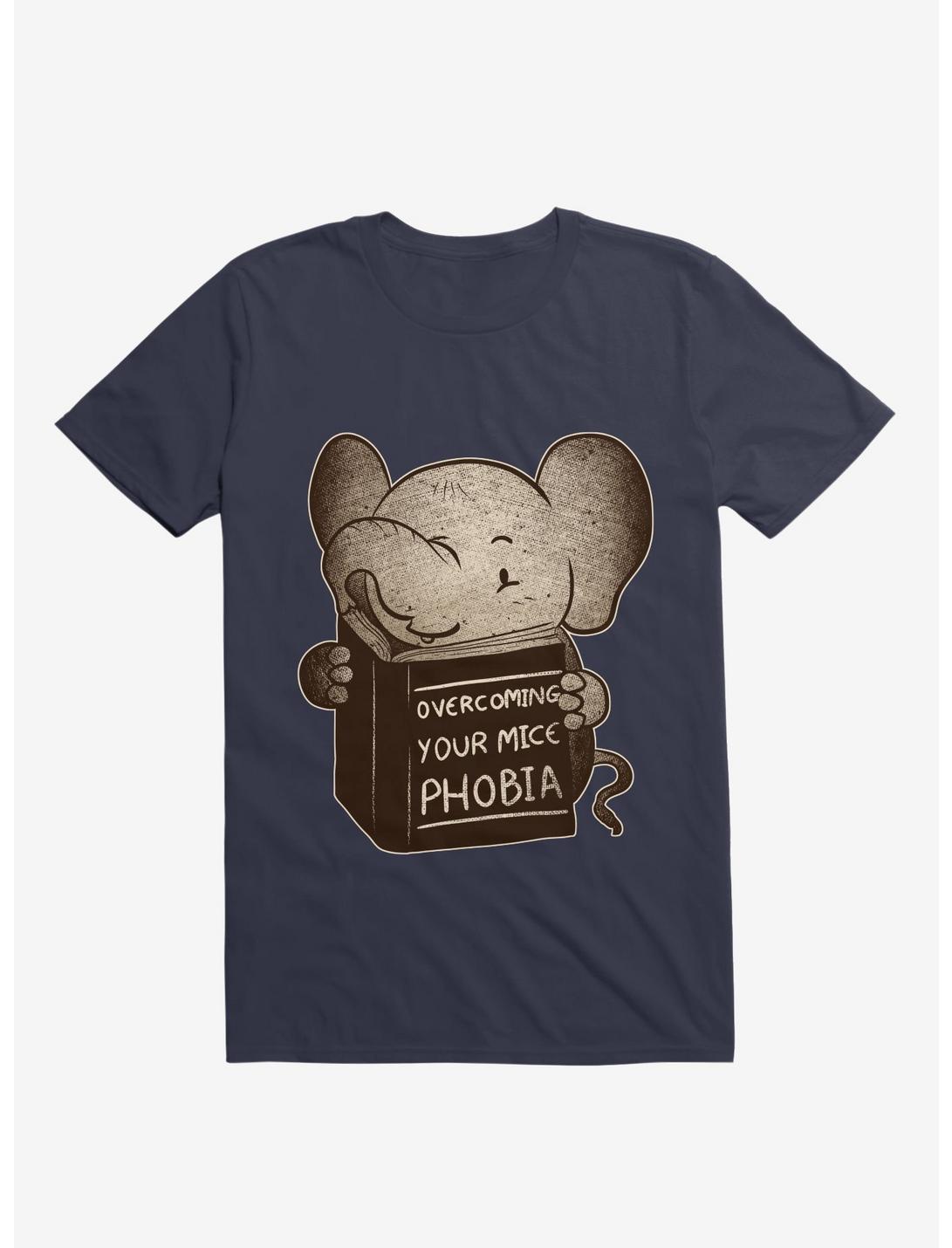 Elephant Mice Phobia T-Shirt, NAVY, hi-res