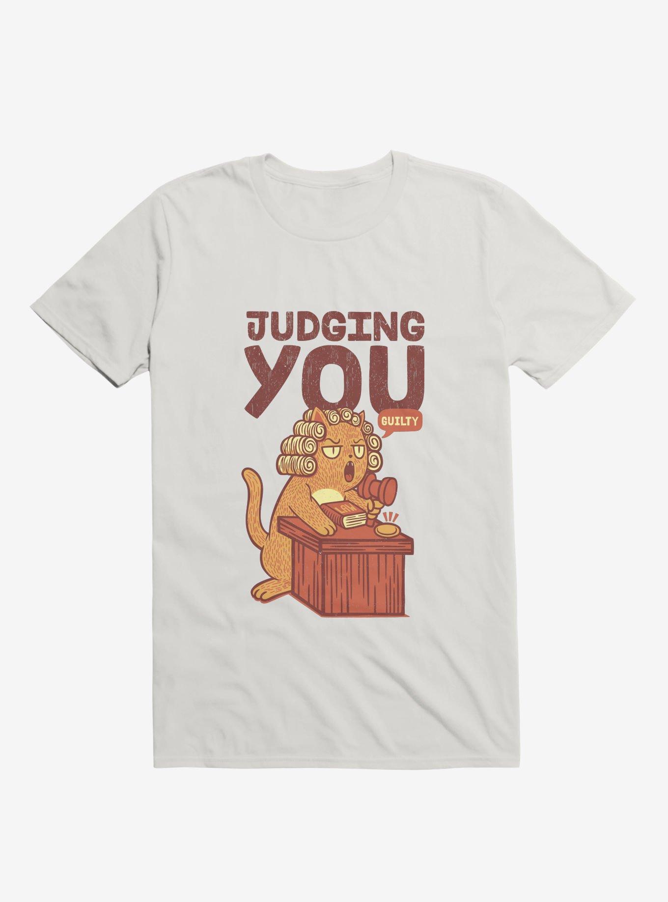 I'm Judging You Cat T-Shirt, WHITE, hi-res