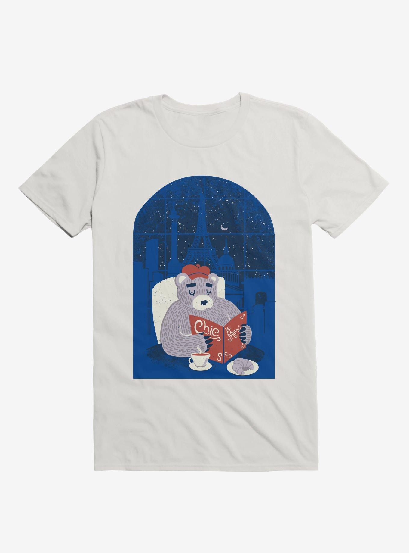 Parisian Bear T-Shirt, WHITE, hi-res