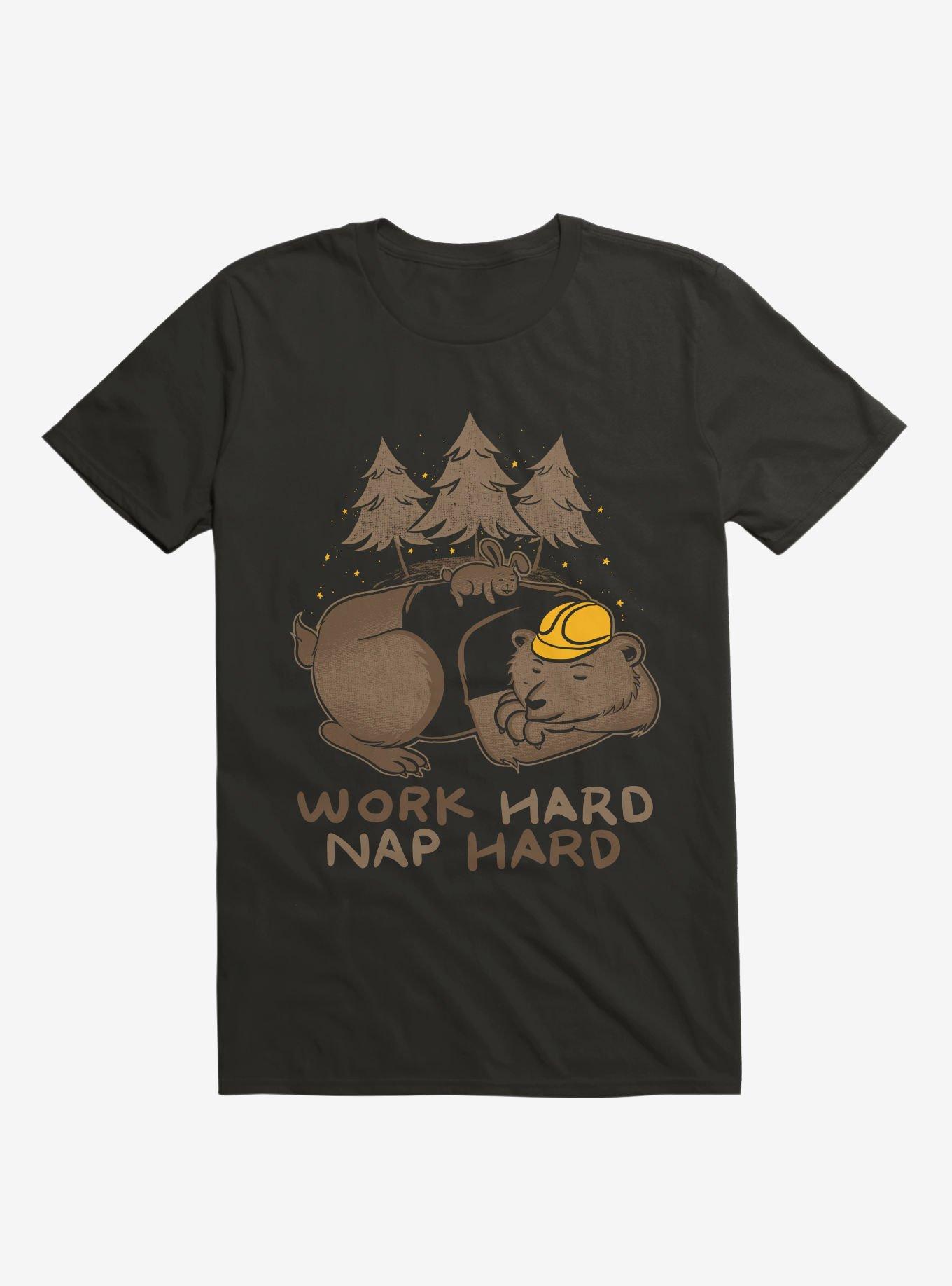 Work Hard Nap Hard T-Shirt, BLACK, hi-res