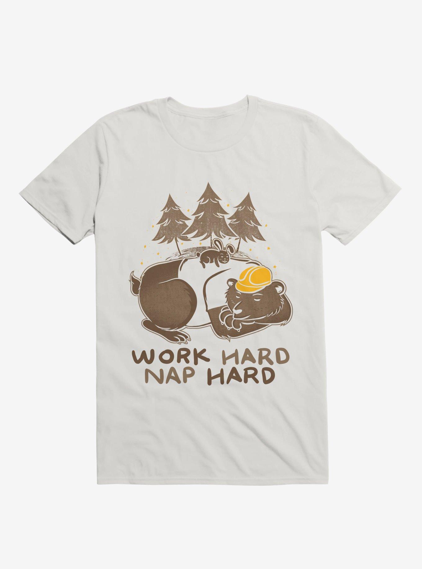 Work Hard Nap Hard T-Shirt, WHITE, hi-res