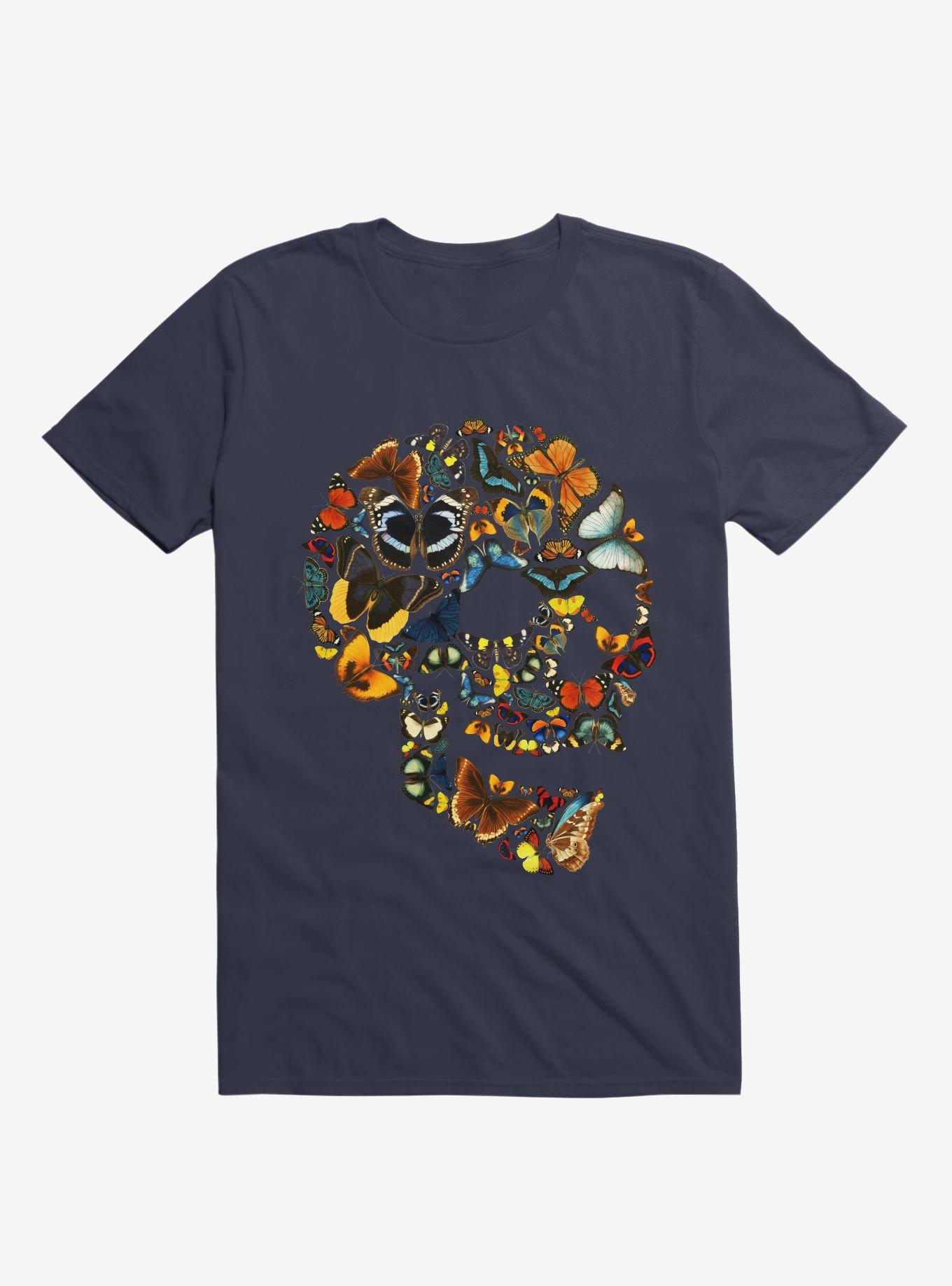 Butterfly Skull Vintage T-Shirt, , hi-res