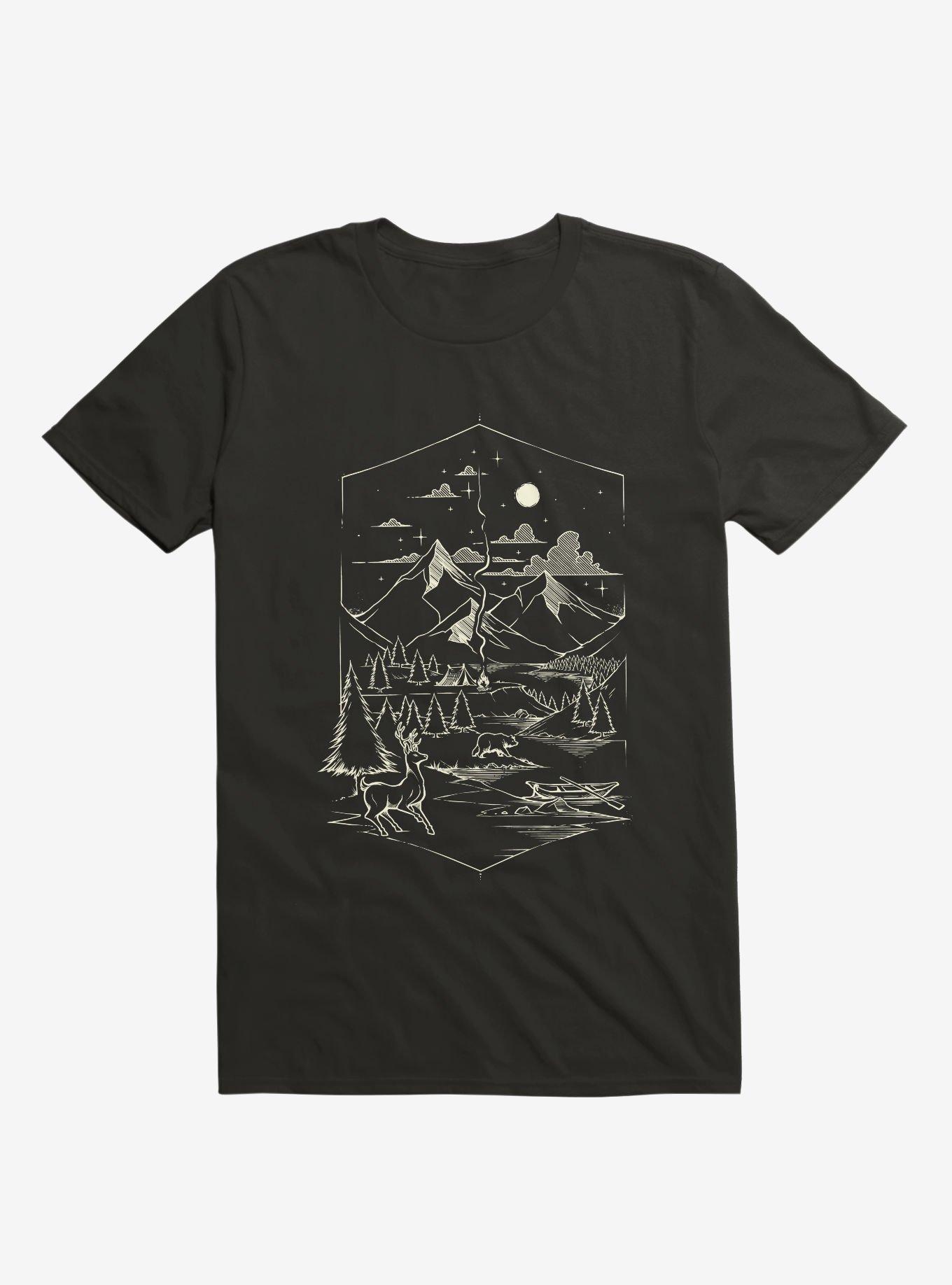 Canadian Forest T-Shirt, BLACK, hi-res