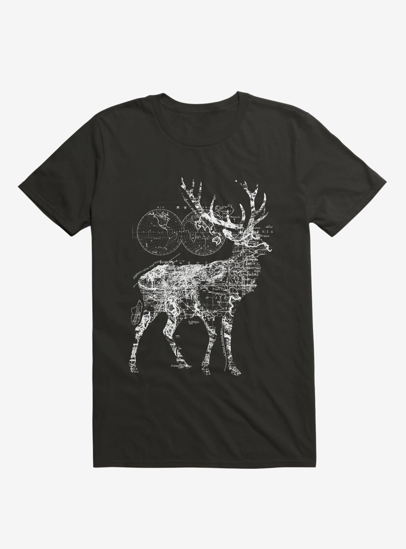 Deer Wanderlust T-Shirt, BLACK, hi-res