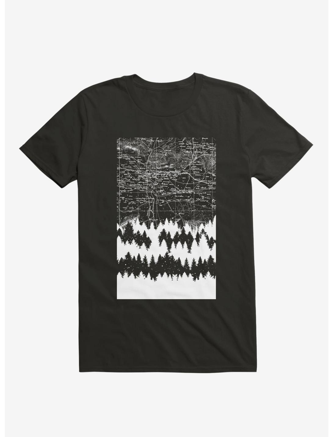 Maps Silhouette Square T-Shirt, BLACK, hi-res