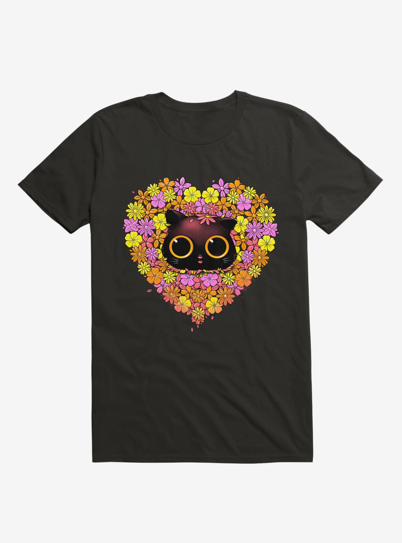 Spring Cat Lover T-Shirt, BLACK, hi-res