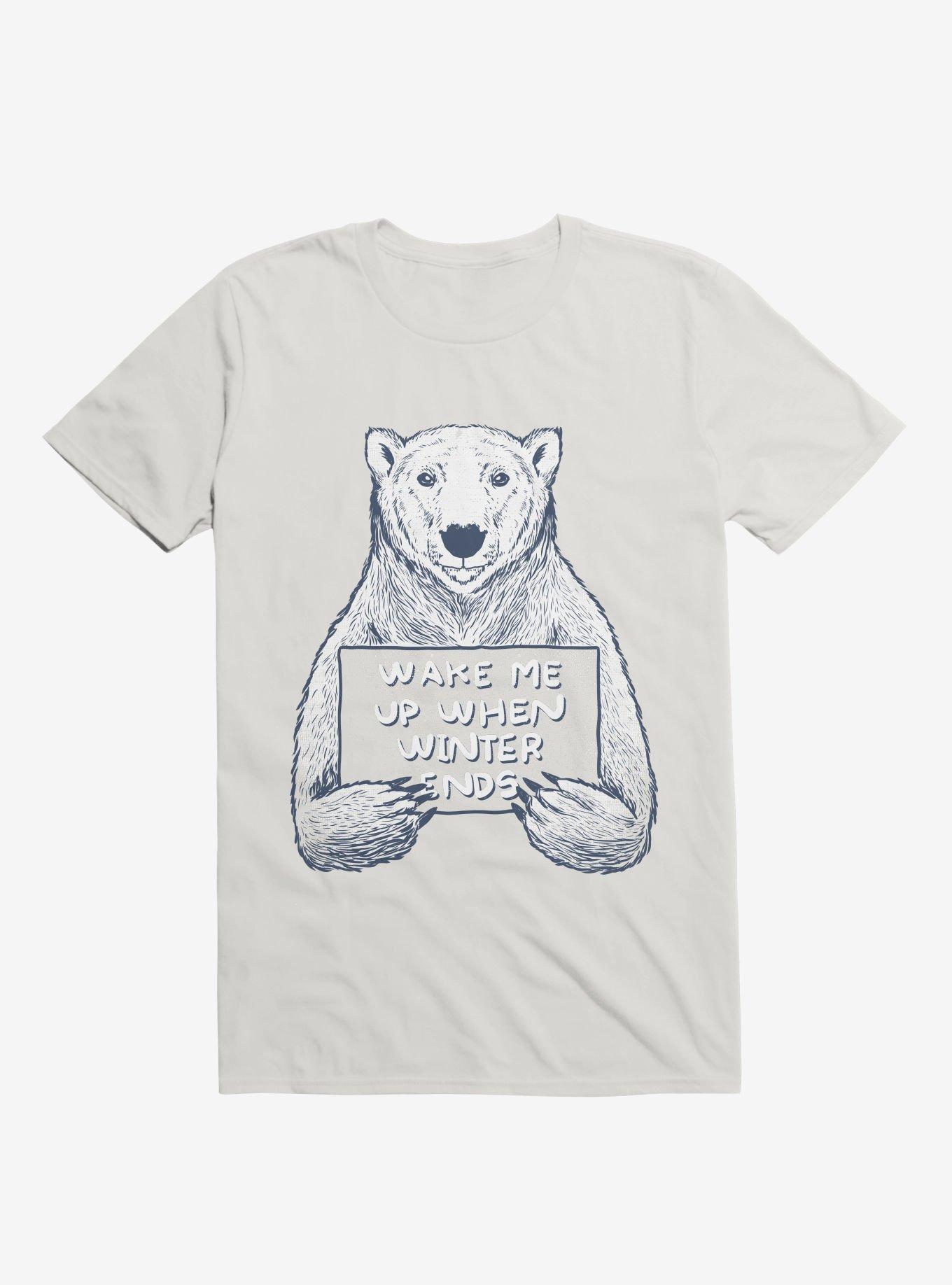 Wake Me Up When Winter Ends T-Shirt, WHITE, hi-res