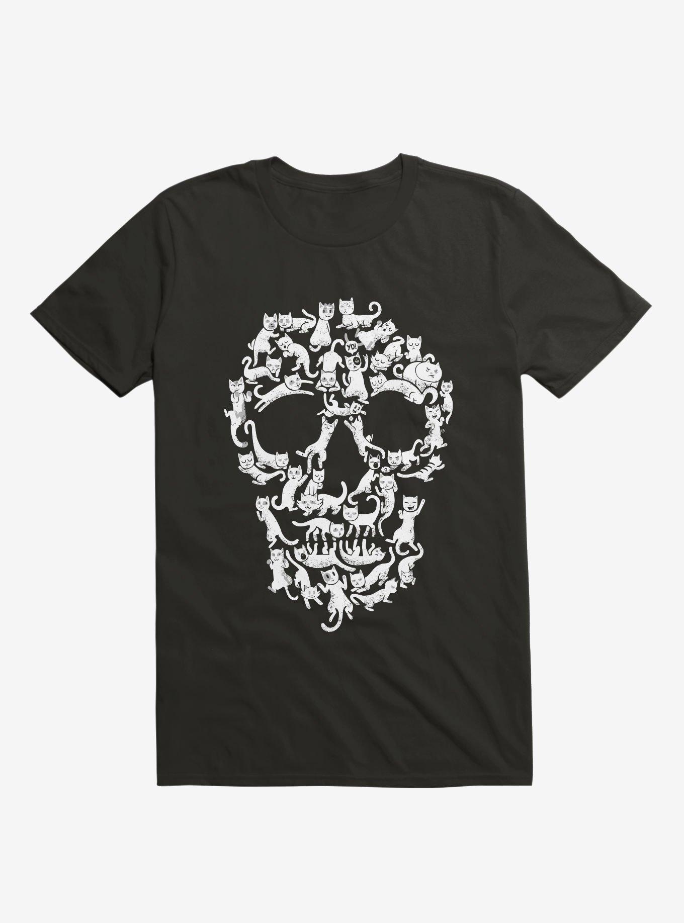 Catskull Black T-Shirt, BLACK, hi-res