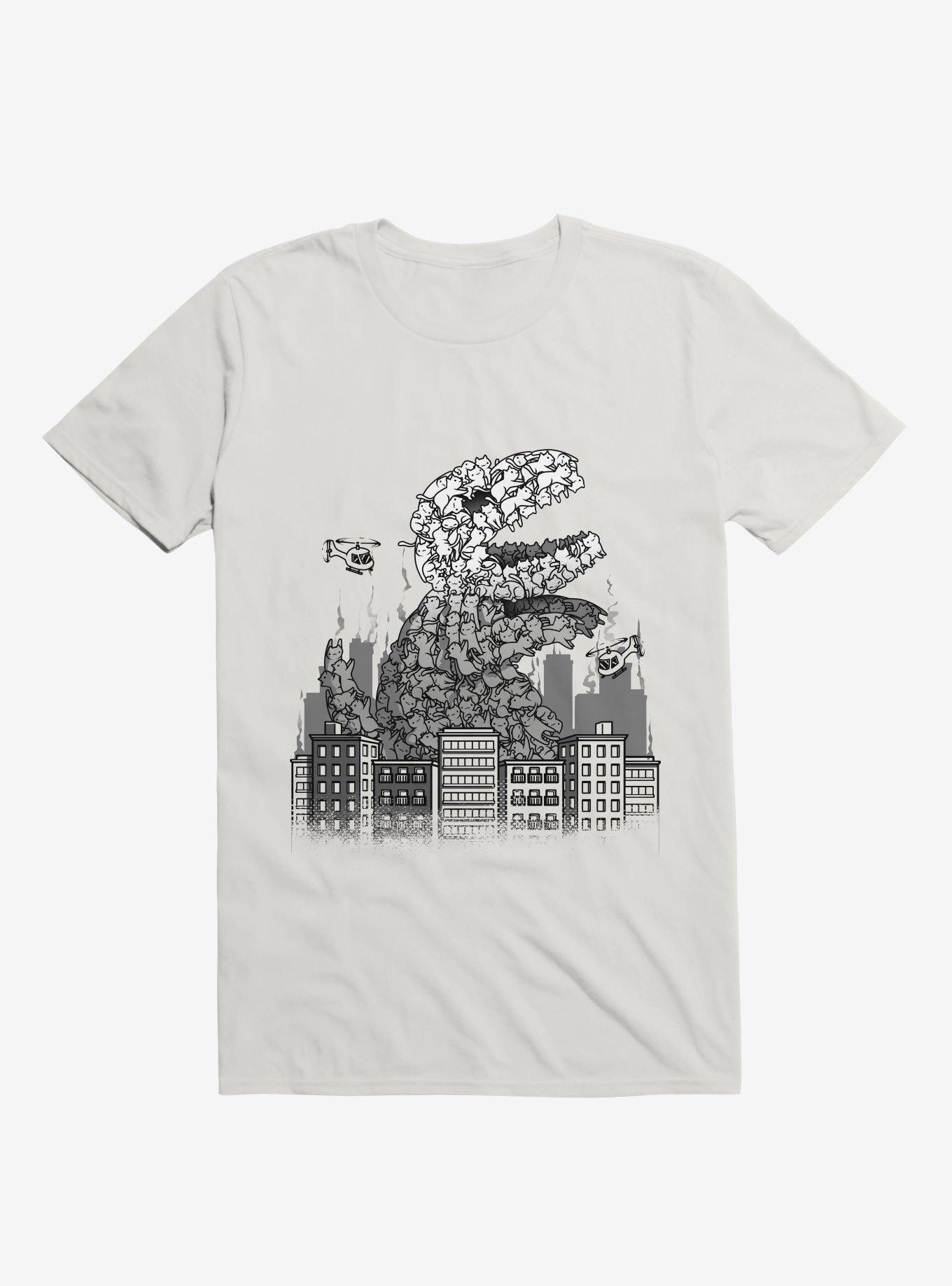 Catzilla T-Shirt, WHITE, hi-res