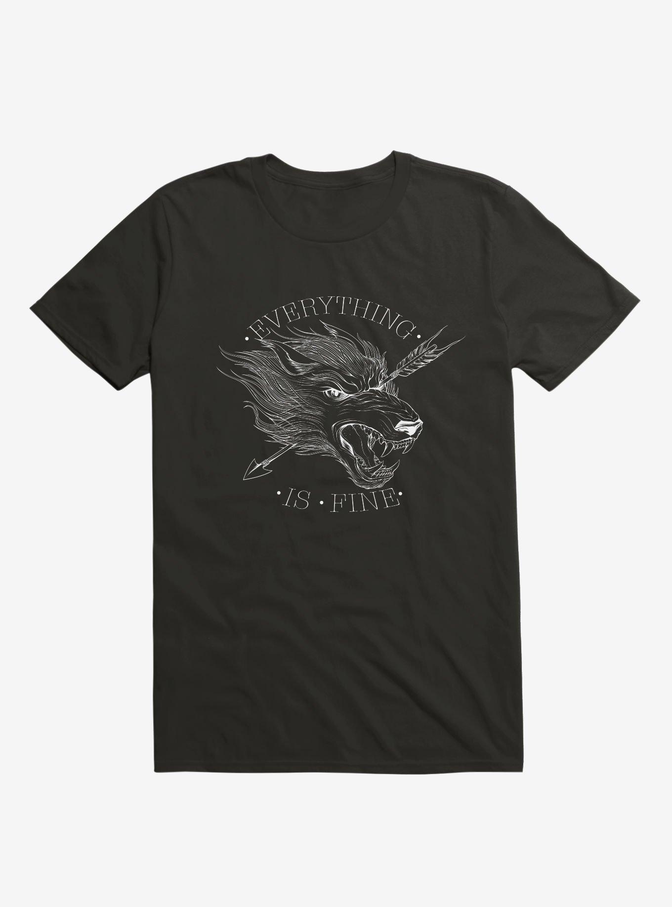 Everything Is Fine T-Shirt, BLACK, hi-res