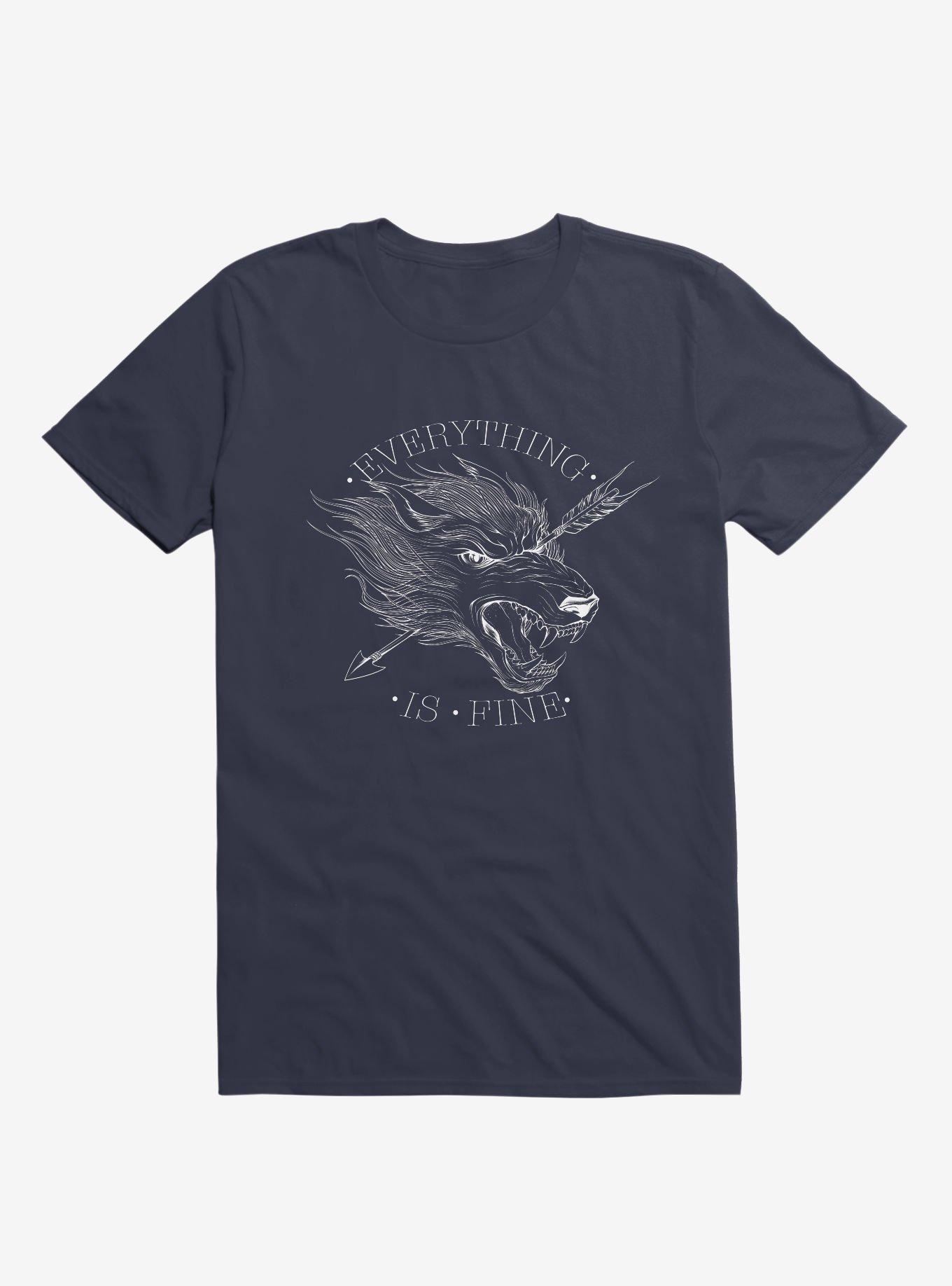 Everything Is Fine T-Shirt, NAVY, hi-res