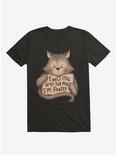 Feed me And Tell Me Im Pretty Cat Brown T-Shirt, BLACK, hi-res