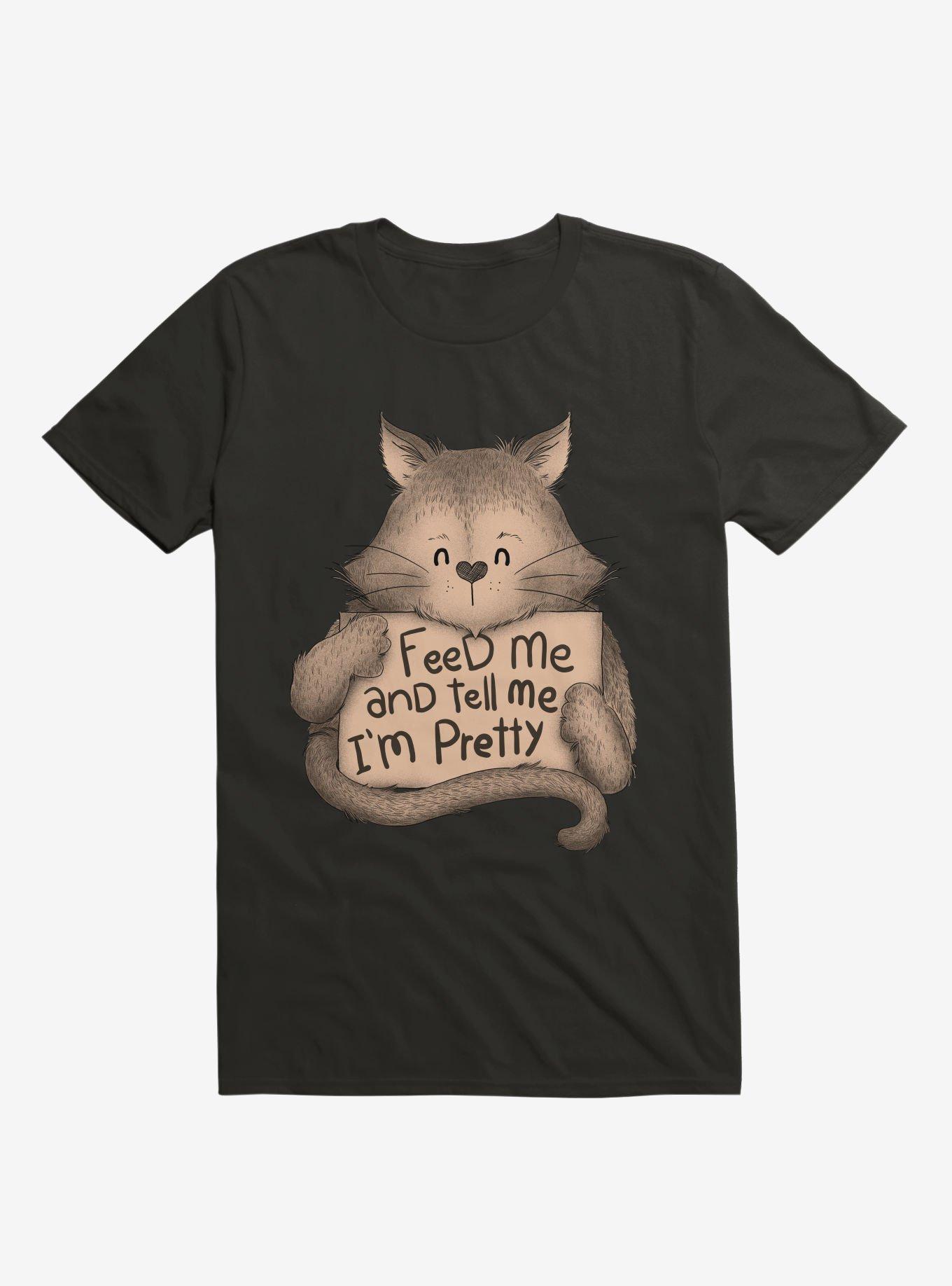 Feed me And Tell Me Im Pretty Cat Brown T-Shirt, , hi-res