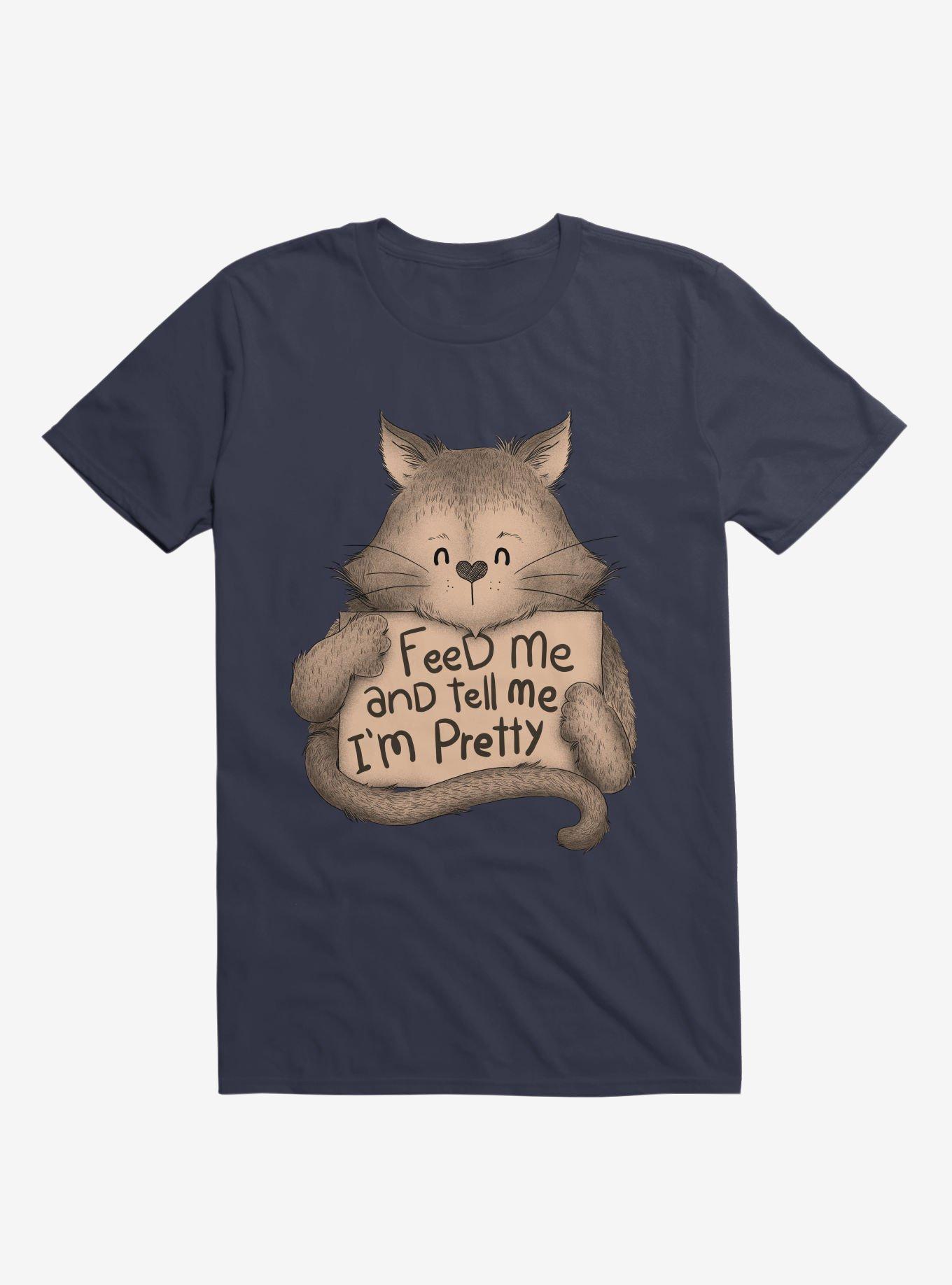 Feed me And Tell Me Im Pretty Cat Brown T-Shirt, , hi-res