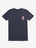 Cat Animals Meditation Zen T-Shirt, NAVY, hi-res