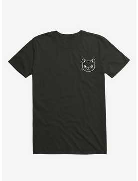 Cat Black and White Minimalist Pictogram - T-Shirt, , hi-res