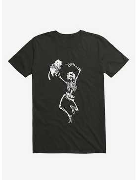 Dancing Skelleton With A Cat T-Shirt, , hi-res