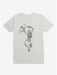 Dancing Skelleton With A Cat T-Shirt, WHITE, hi-res