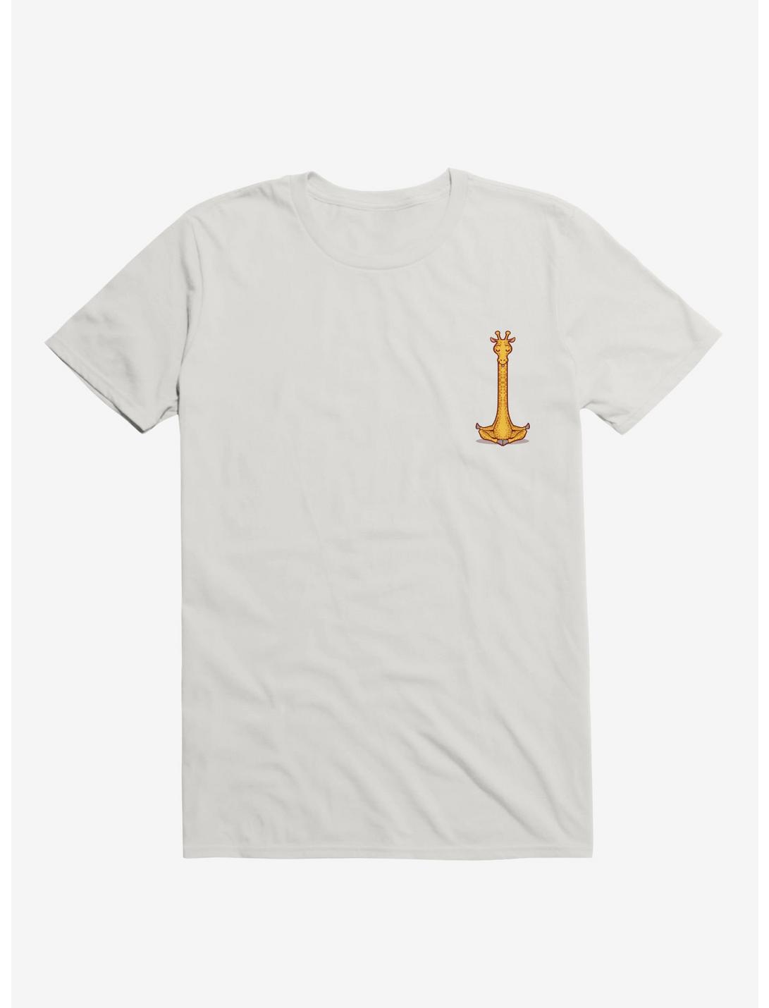 Giraffe Animals Meditation Zen T-Shirt, WHITE, hi-res