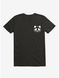Panda Black and White Minimalist Pictogram - T-Shirt, BLACK, hi-res