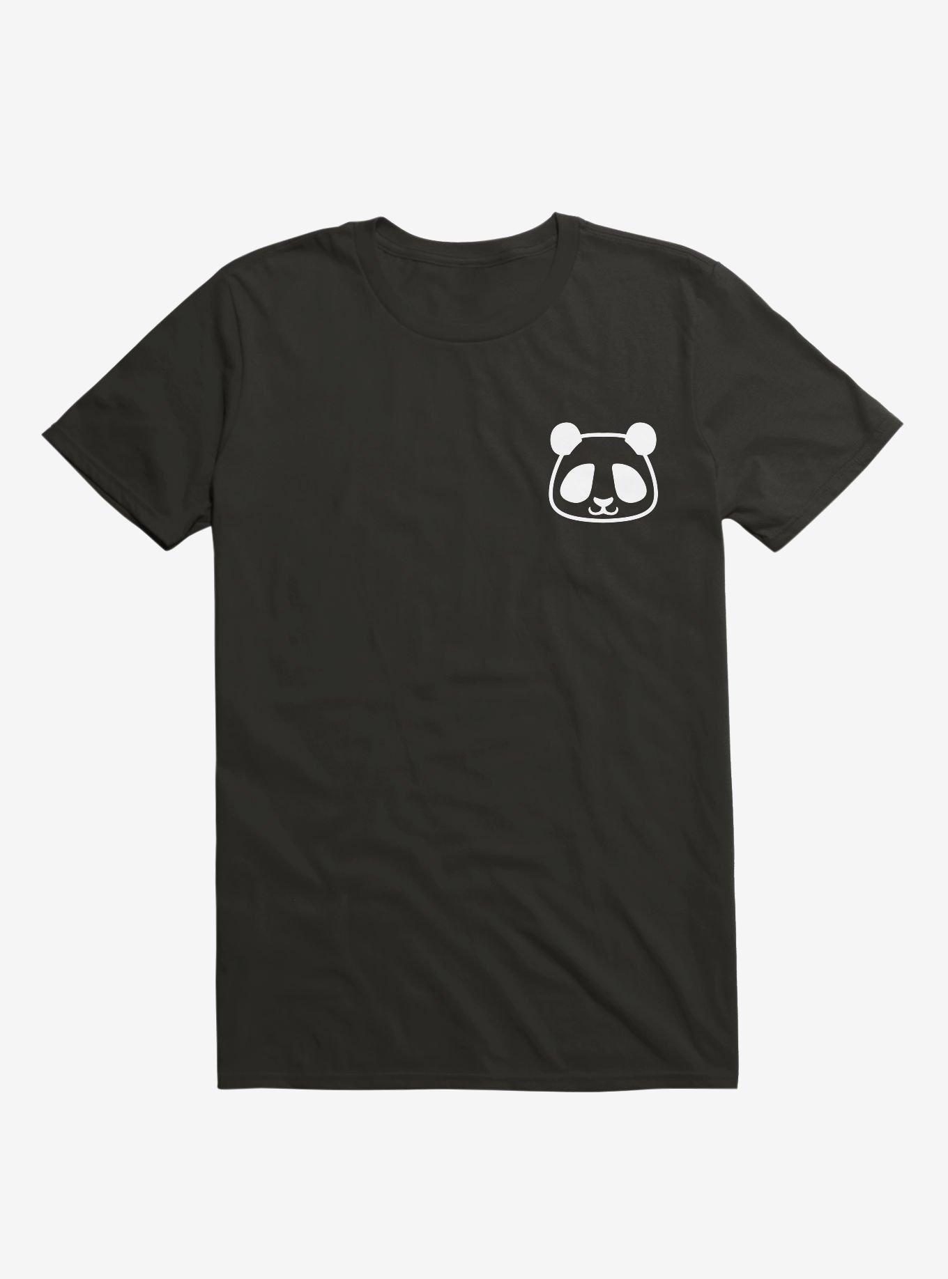 Panda Black and White Minimalist Pictogram - T-Shirt, , hi-res