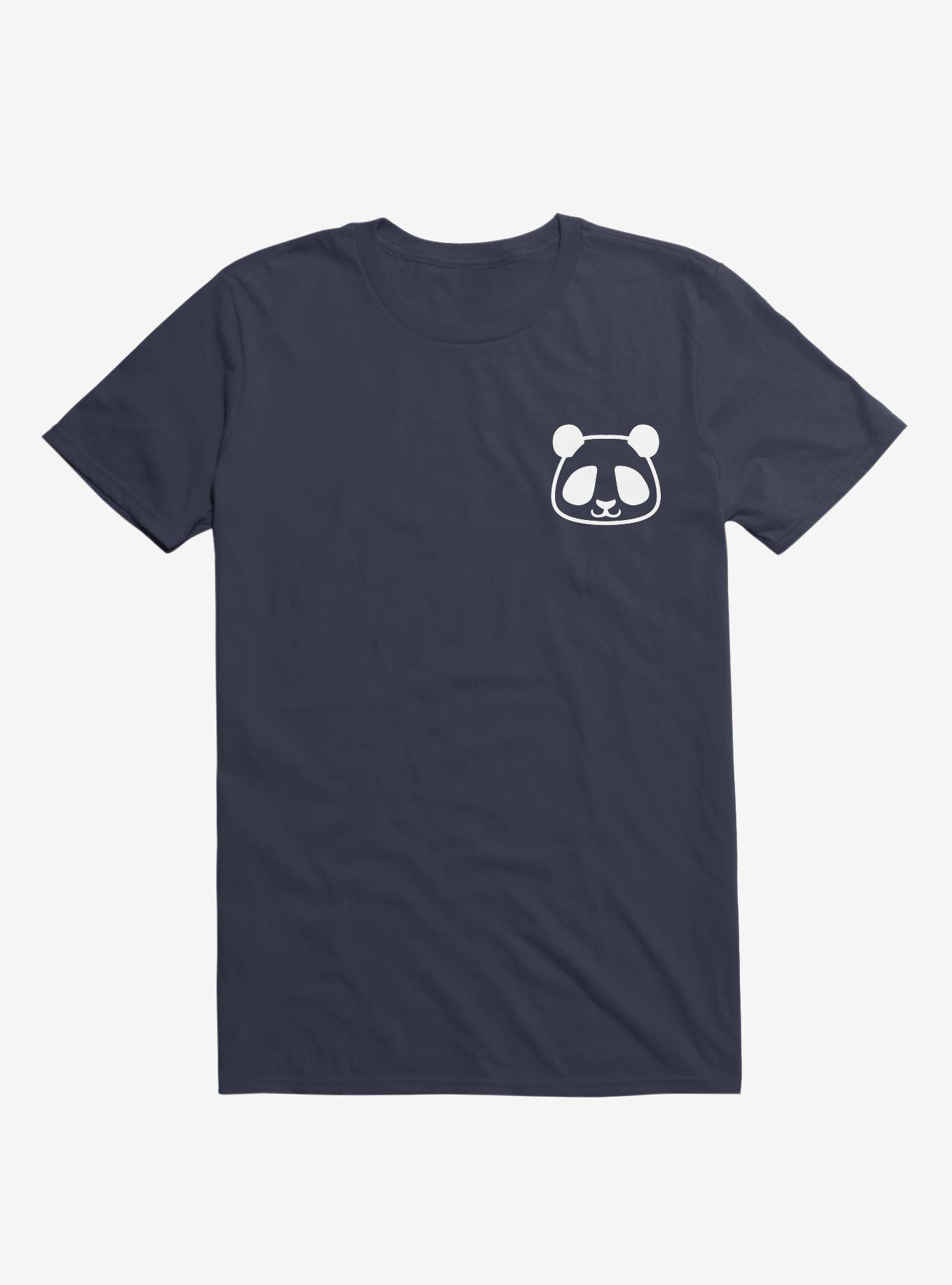 Panda Black and White Minimalist Pictogram - T-Shirt, , hi-res