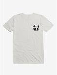 Panda Black and White Minimalist Pictogram T-Shirt, WHITE, hi-res