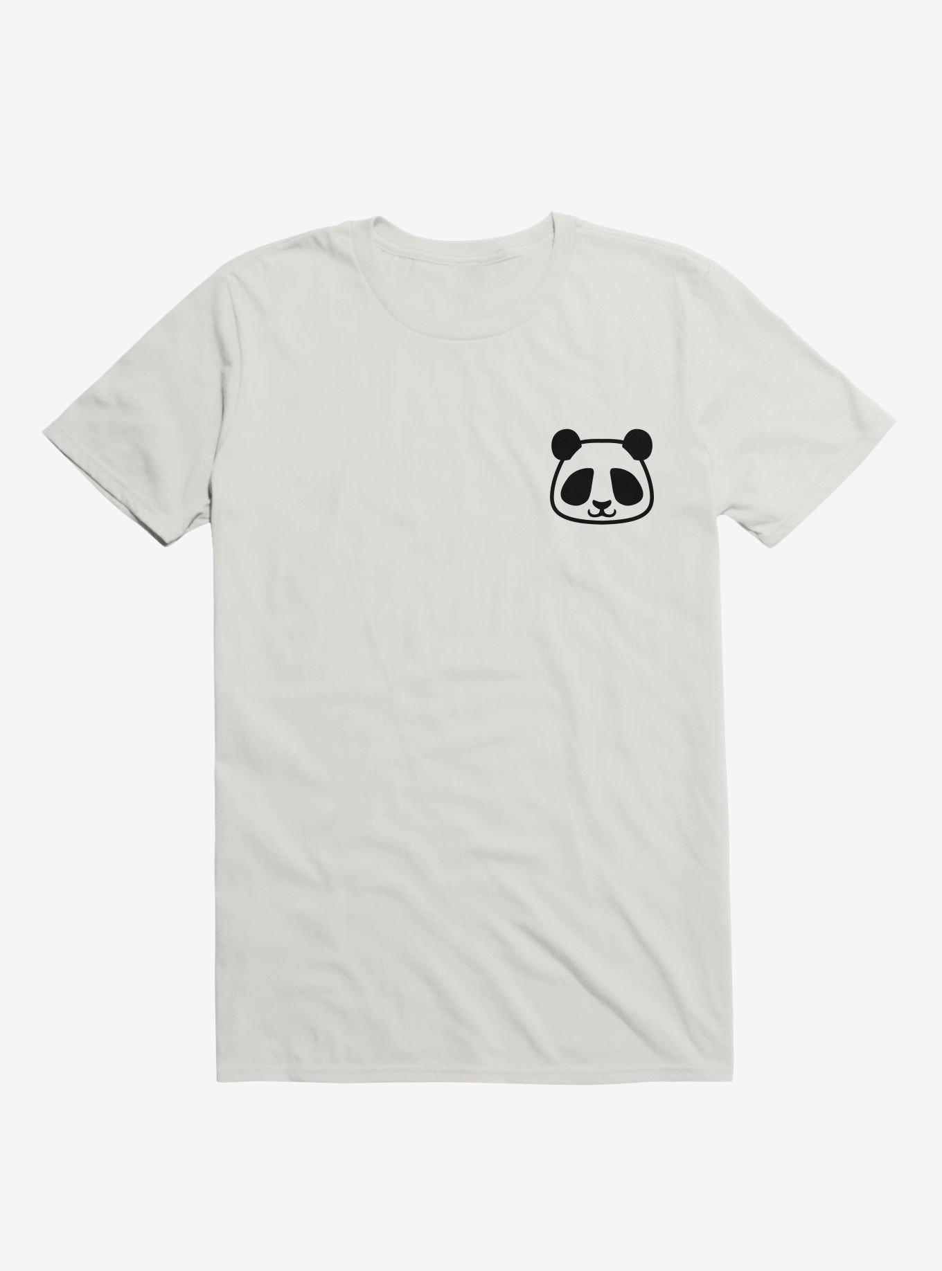 Panda Black and White Minimalist Pictogram T-Shirt, , hi-res