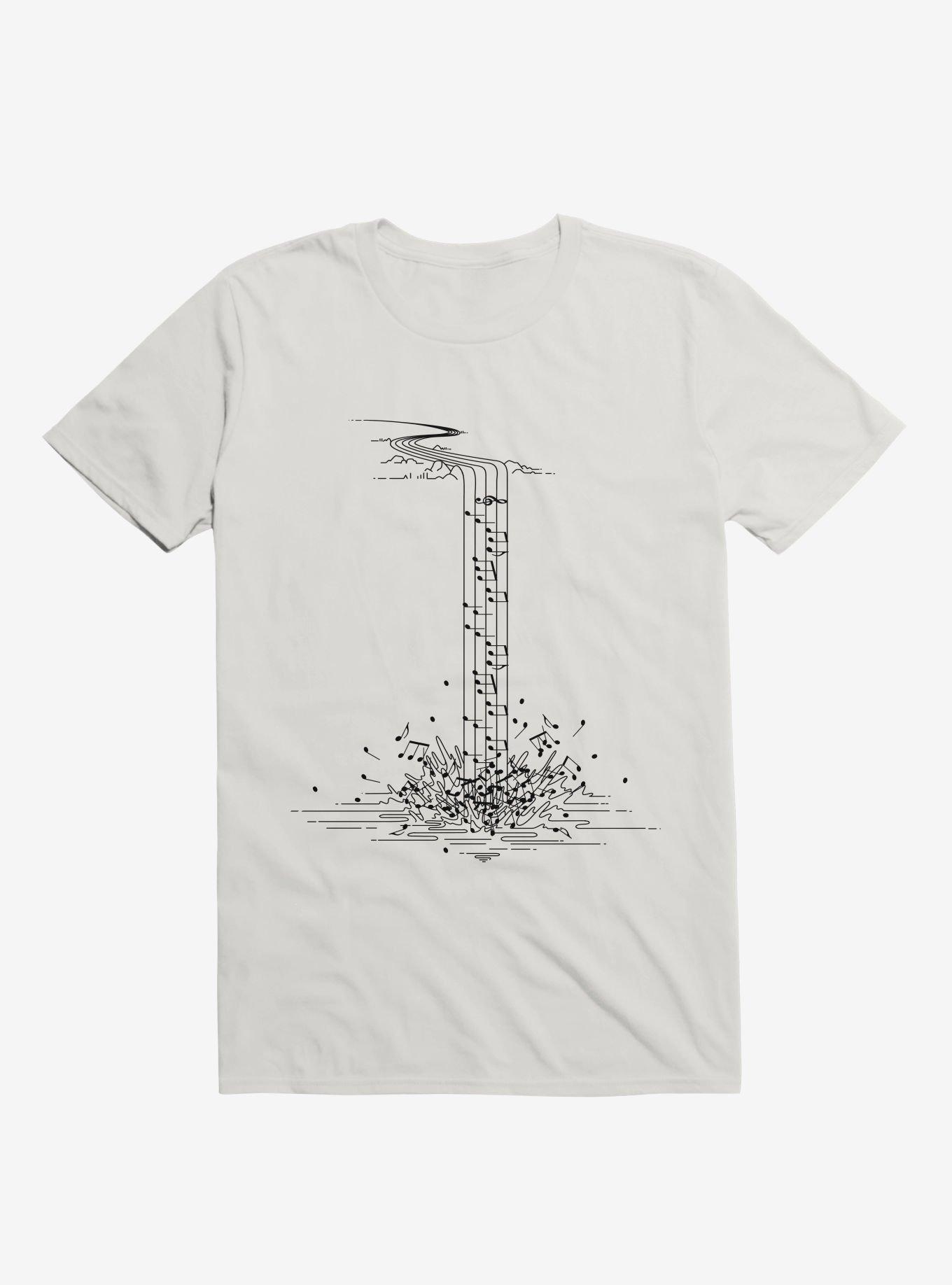 Song of Nature Waterfall T-Shirt, WHITE, hi-res