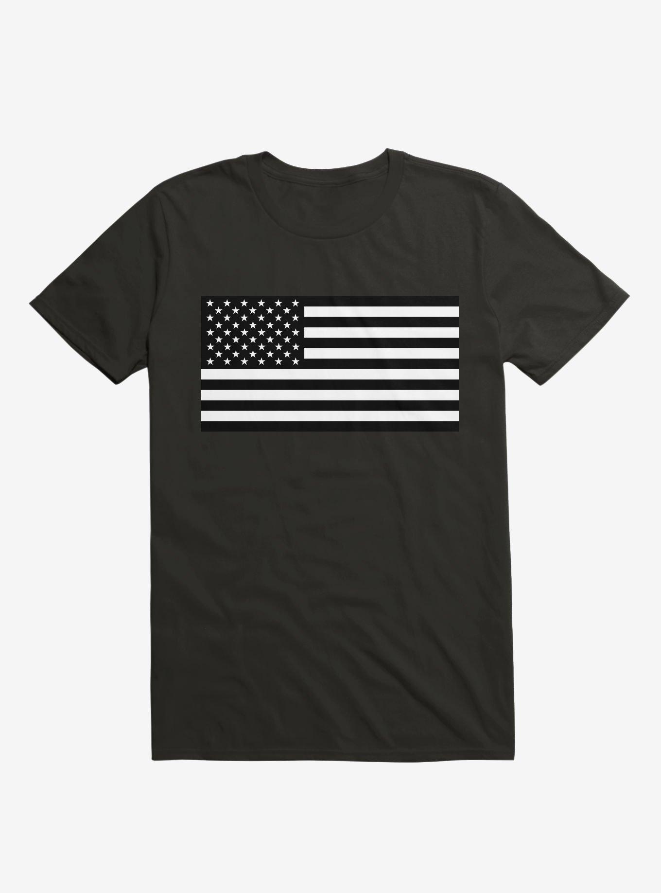 The United States Black and White Flag T-Shirt, , hi-res