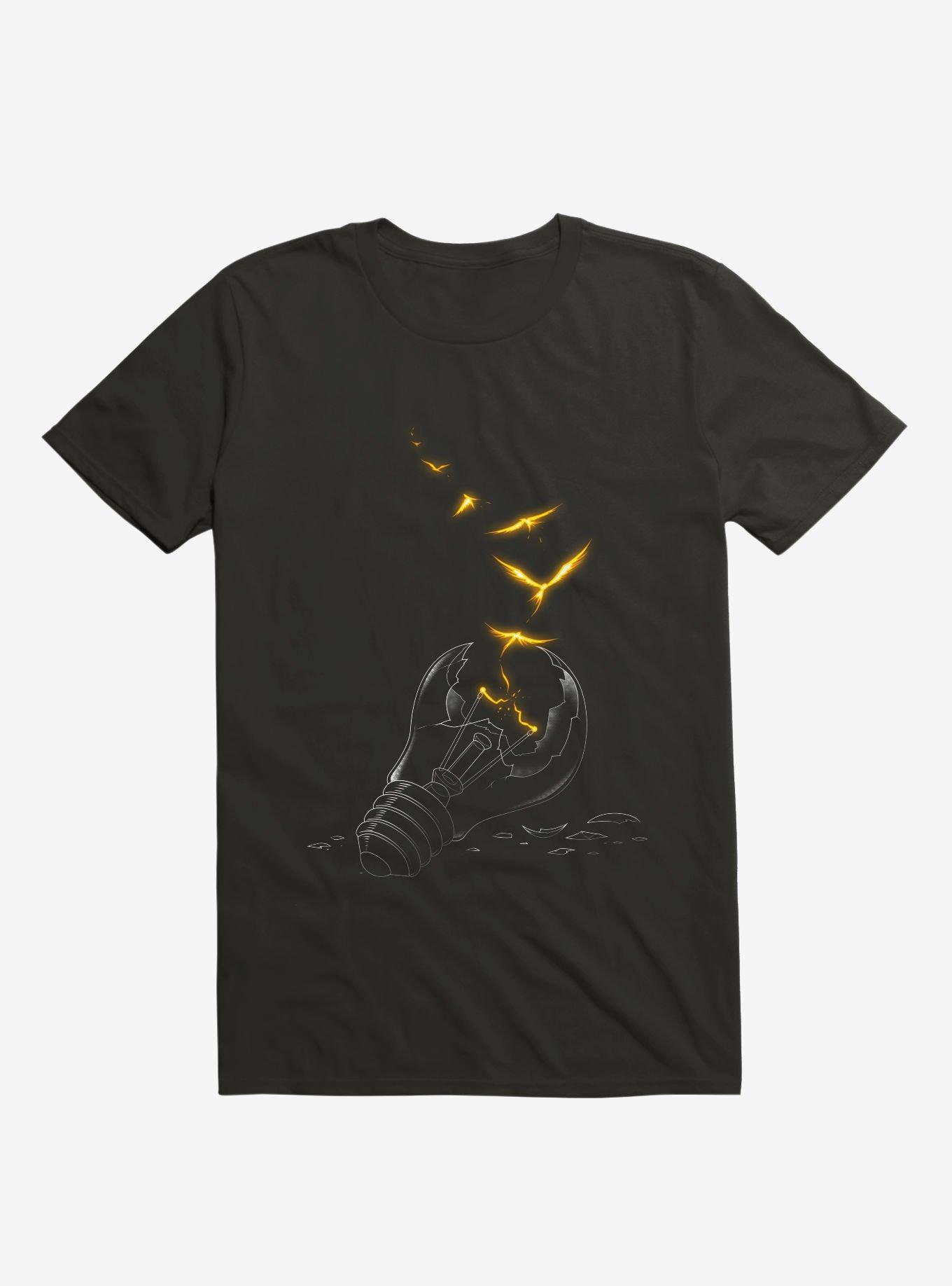 Freedom Light Bird T-Shirt, BLACK, hi-res