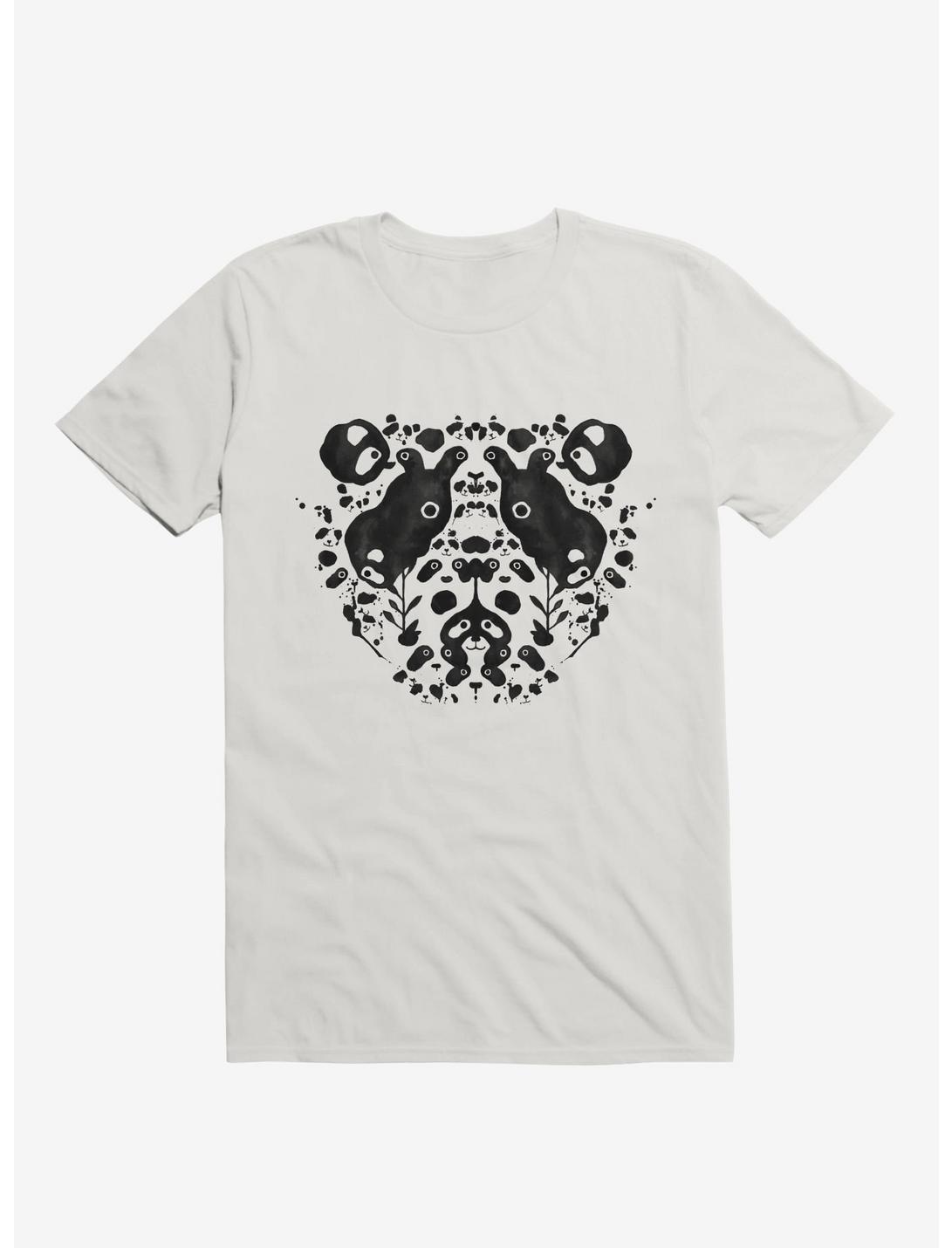 Rorschach Panda T-Shirt, WHITE, hi-res