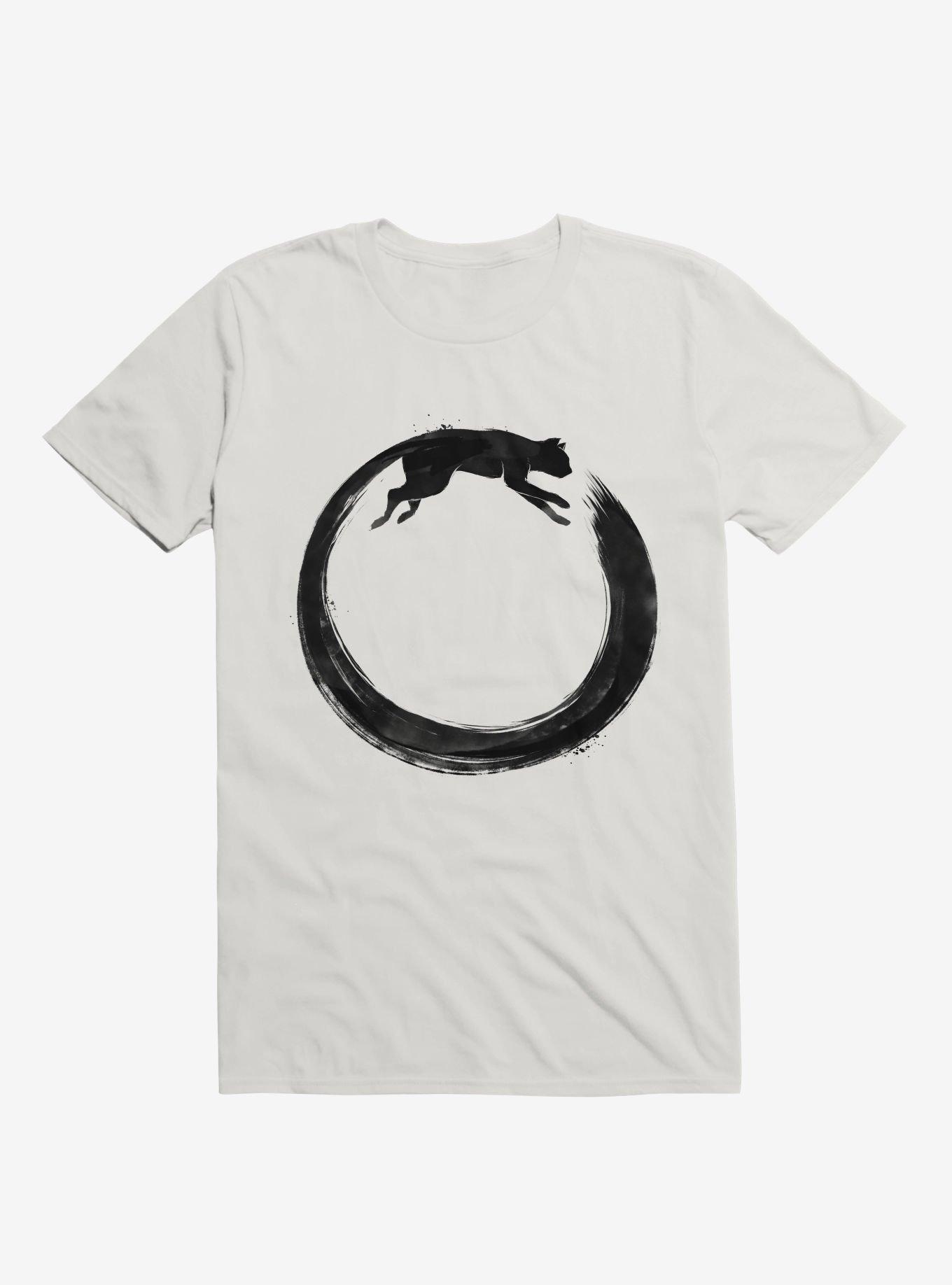 Sumie Enso Cat T-Shirt, WHITE, hi-res